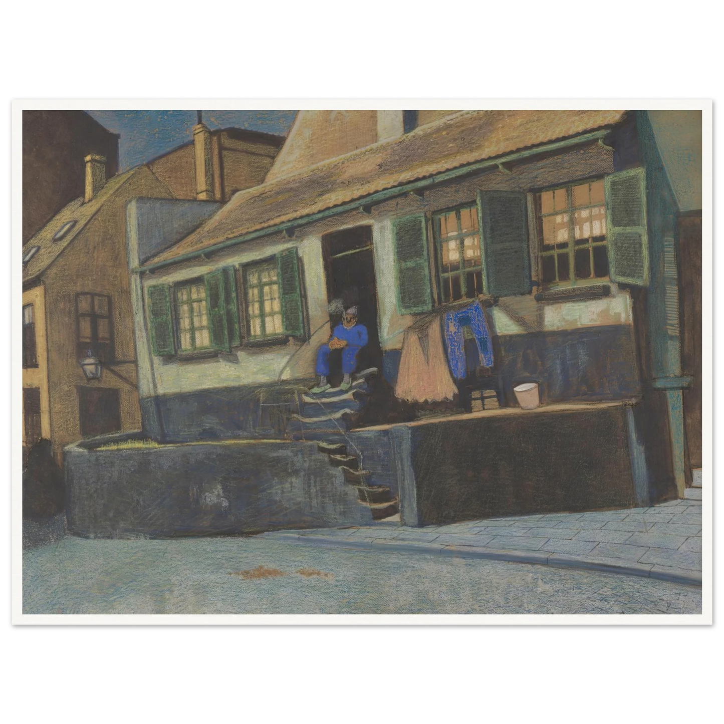 Het huis genaamd ‘De Preekstoel’ te Oostende (1911) Art Print | Leon Spilliaert-Quipham Collections
