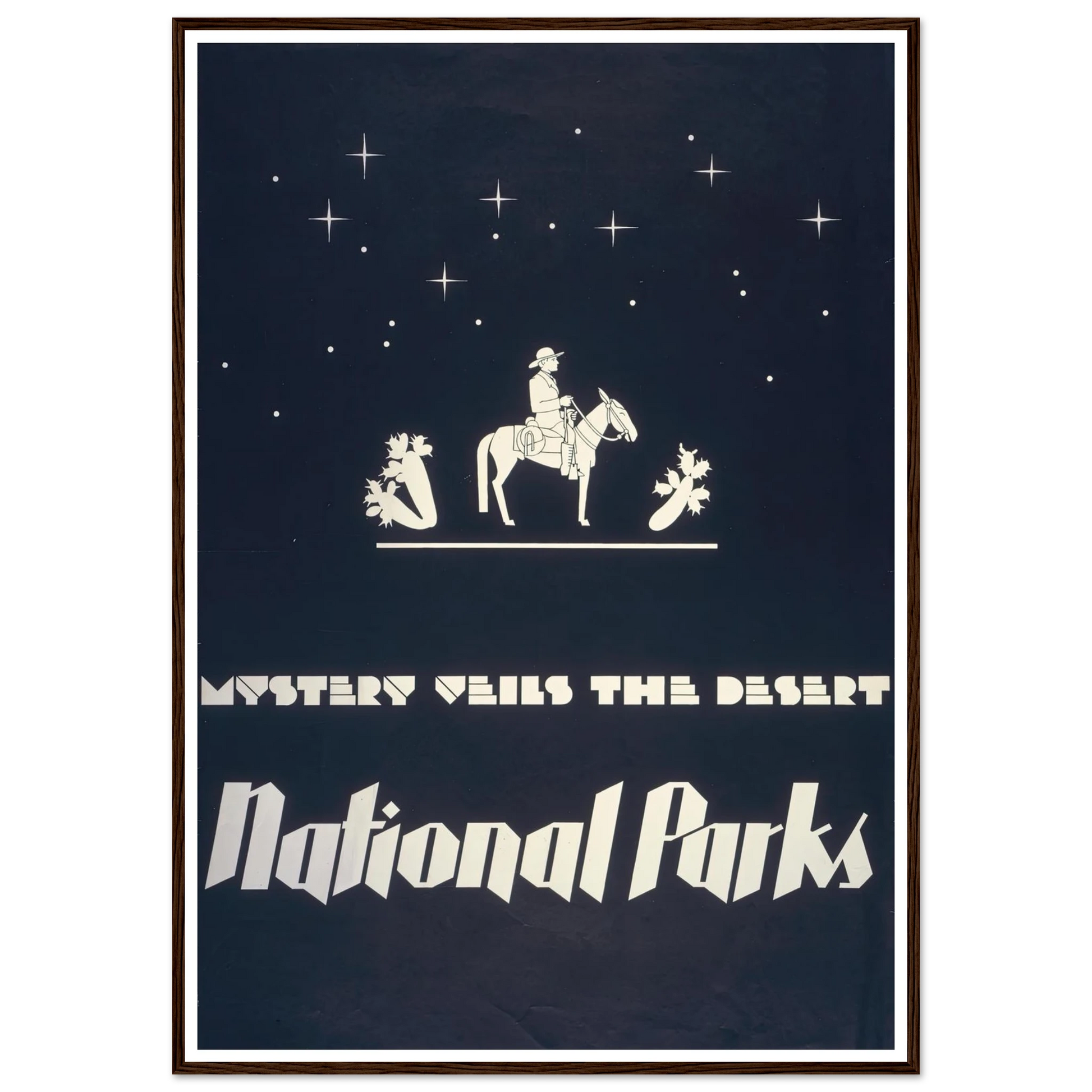 Mystery veils the desert – National parks (1930) Art Print | Dorothy Waugh-Quipham Collections