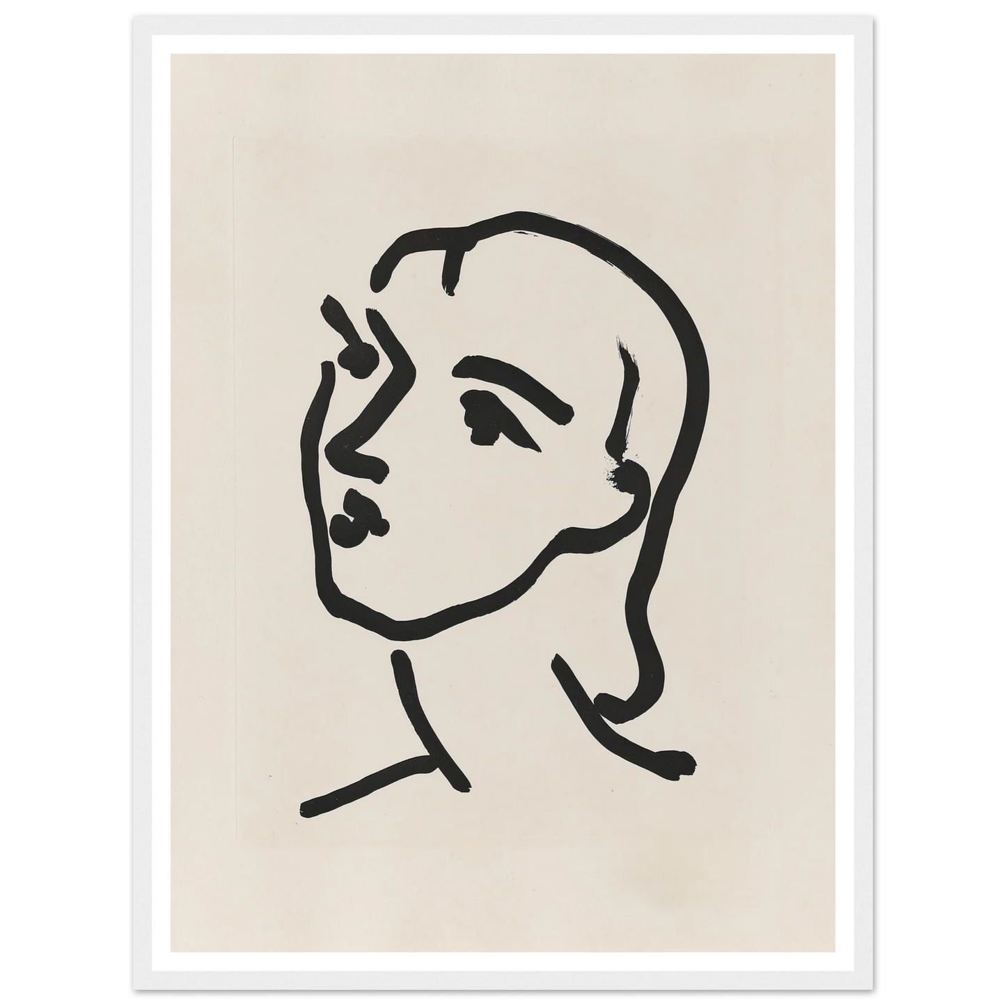 Nadia aux cheveux lisses (1948) Art Print | Henri Matisse-Quipham Collections