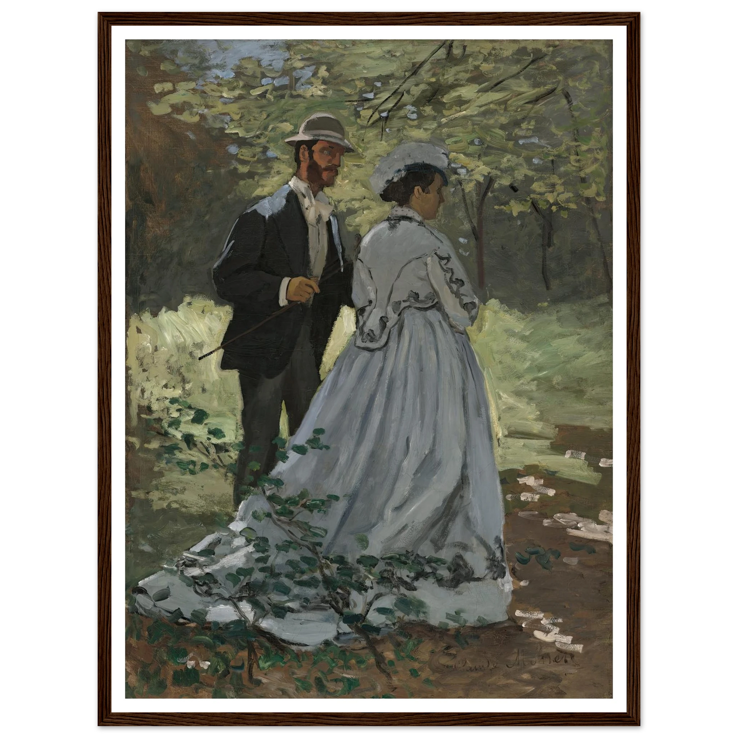 Bazille and Camille (Study for Déjeuner sur l’Herbe ) (1865) Art Print | Claude Monet-Quipham Collections
