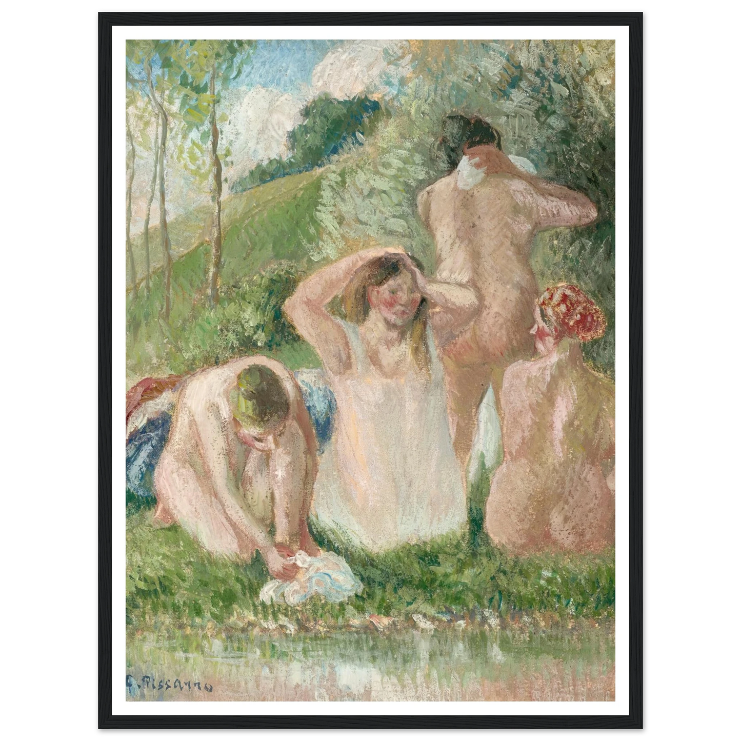 Groupe de baigneuses (circa 1901) Art Print | Camille Pissarro-Quipham Collections