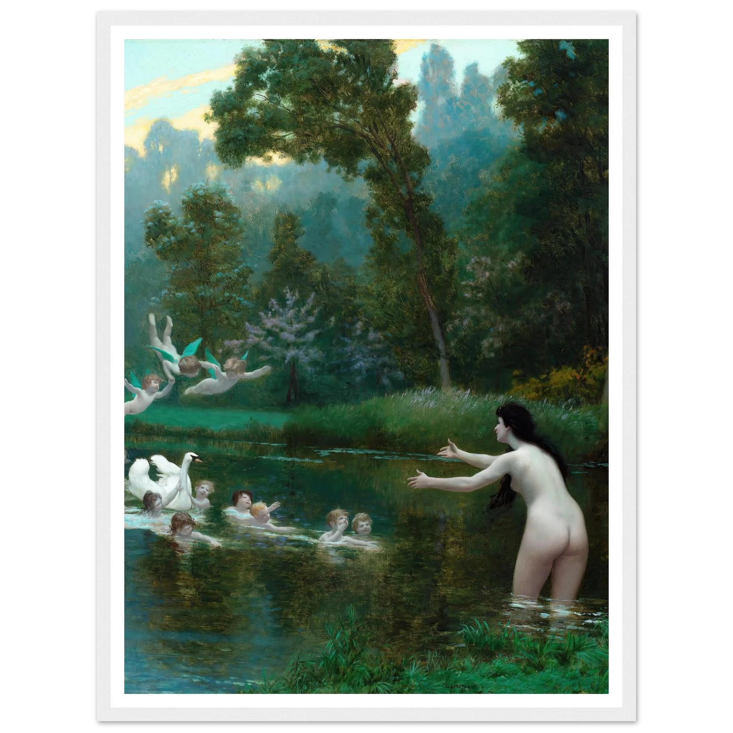 Leda And The Swan (1895) Art Print | Jean Leon Gerome-Quipham Collections