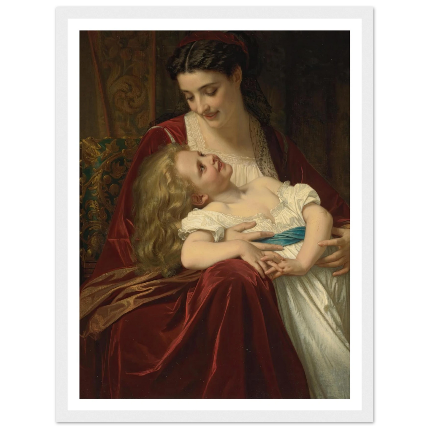 Maternal Affection (1867) Art Print | Hugues Merle-Quipham Collections