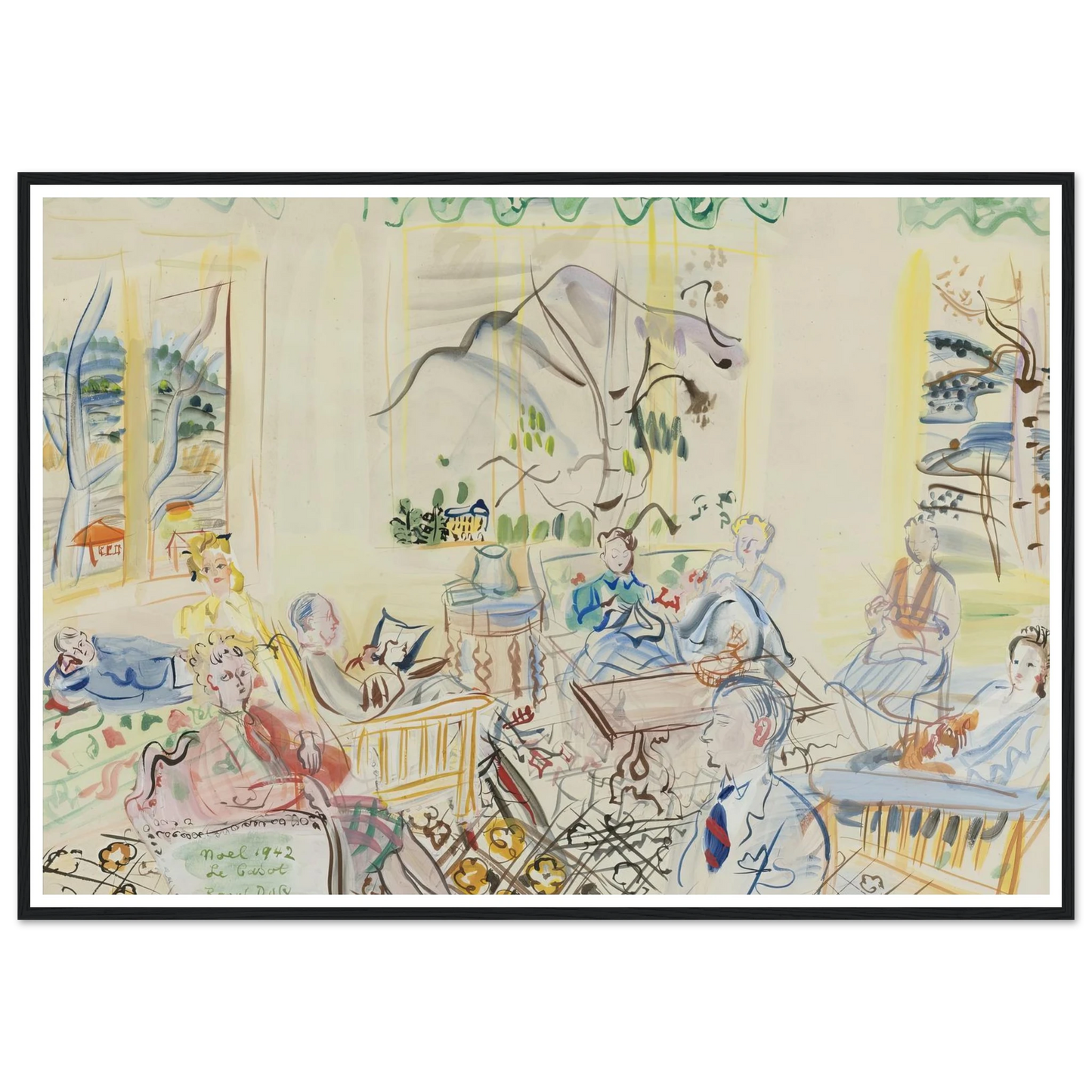 ‘Le Casot’ À vernet-les-bains, noel (1942) Art Print | Raoul Dufy-Quipham Collections