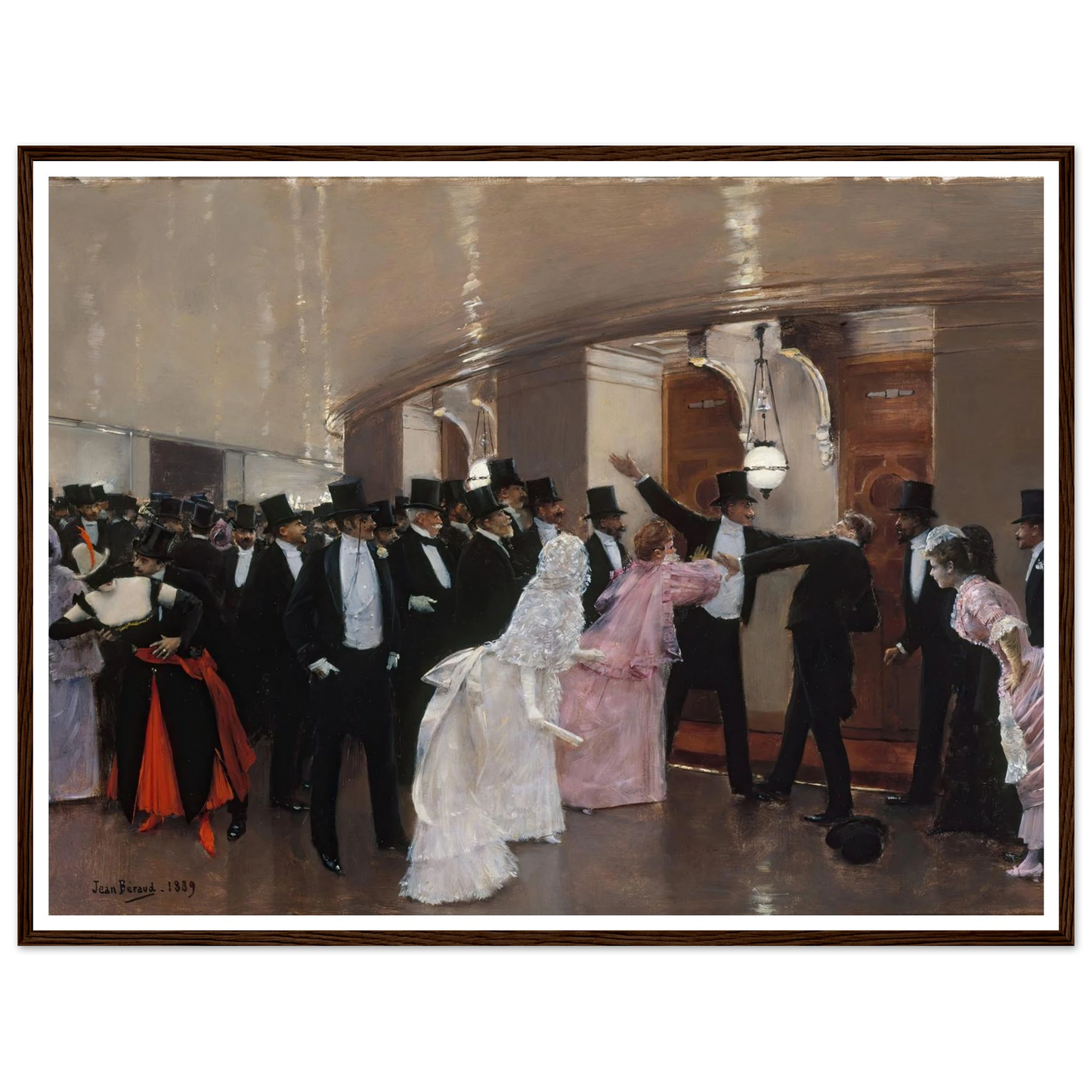 Altercation dans les couloirs de l’Opéra (1889) Art Print | Jean Beraud-Quipham Collections
