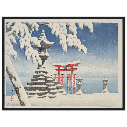 Itsukushima no yuki (Snow at Itsukushima) (1932) Art Print | Kawase Hasui-Quipham Collections