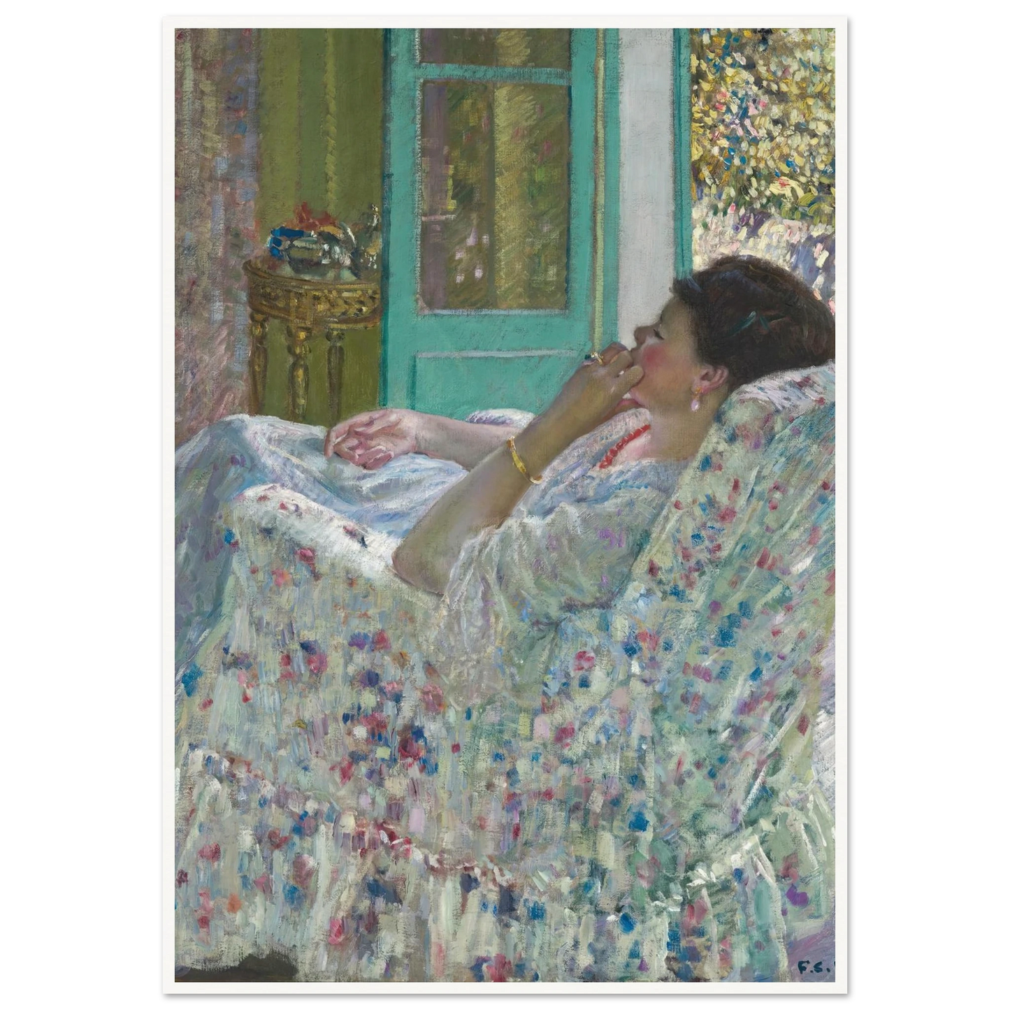 Afternoon – Yellow Room (1910) Art Print | Frederick Carl Frieseke-Quipham Collections