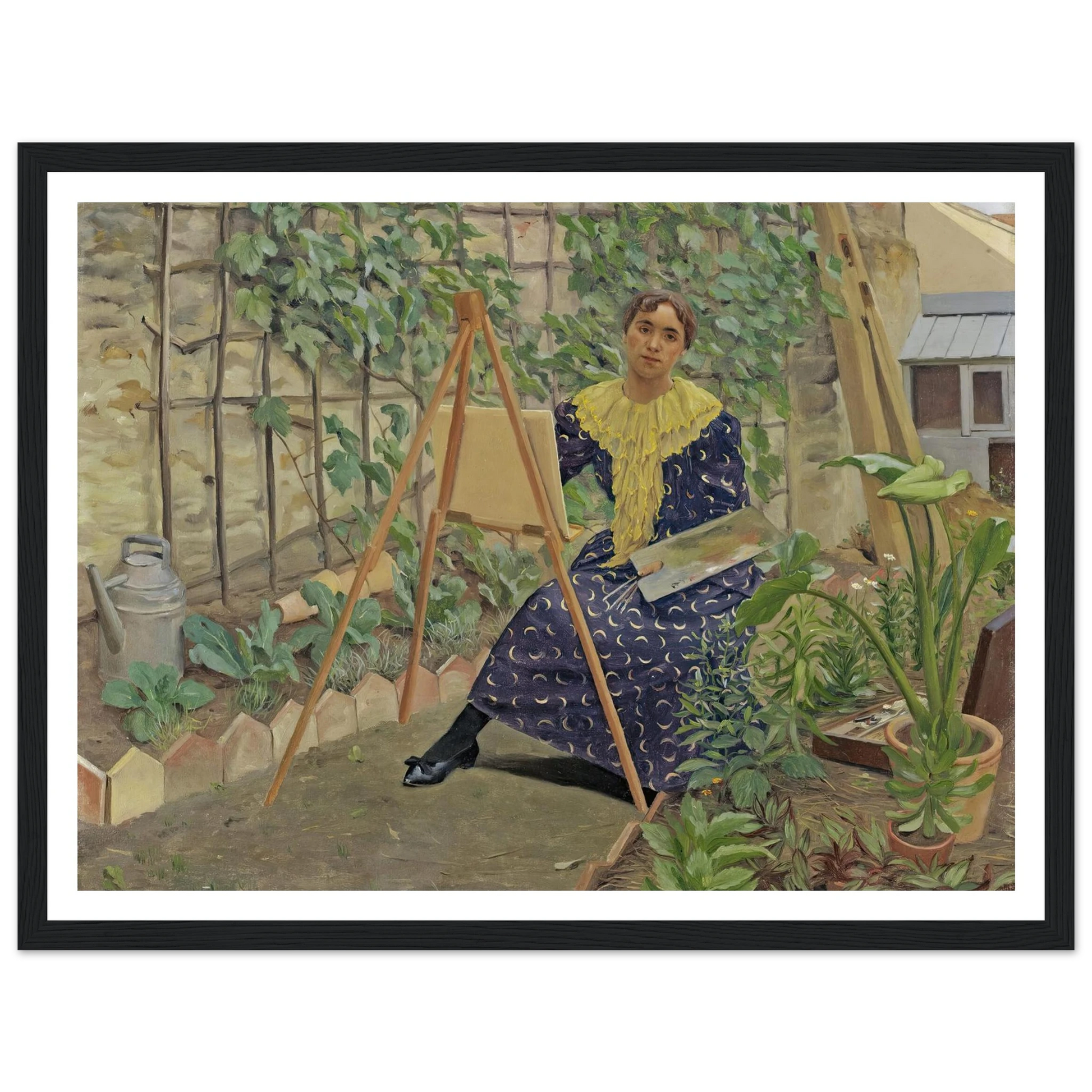 Young Girl Painting (1892) Art Print | Felix Vallotton-Quipham Collections