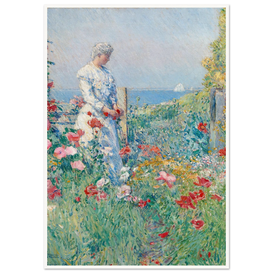 In the Garden (Celia Thaxter in Her Garden) (1892) Art Print | Childe Hassam-Quipham Collections
