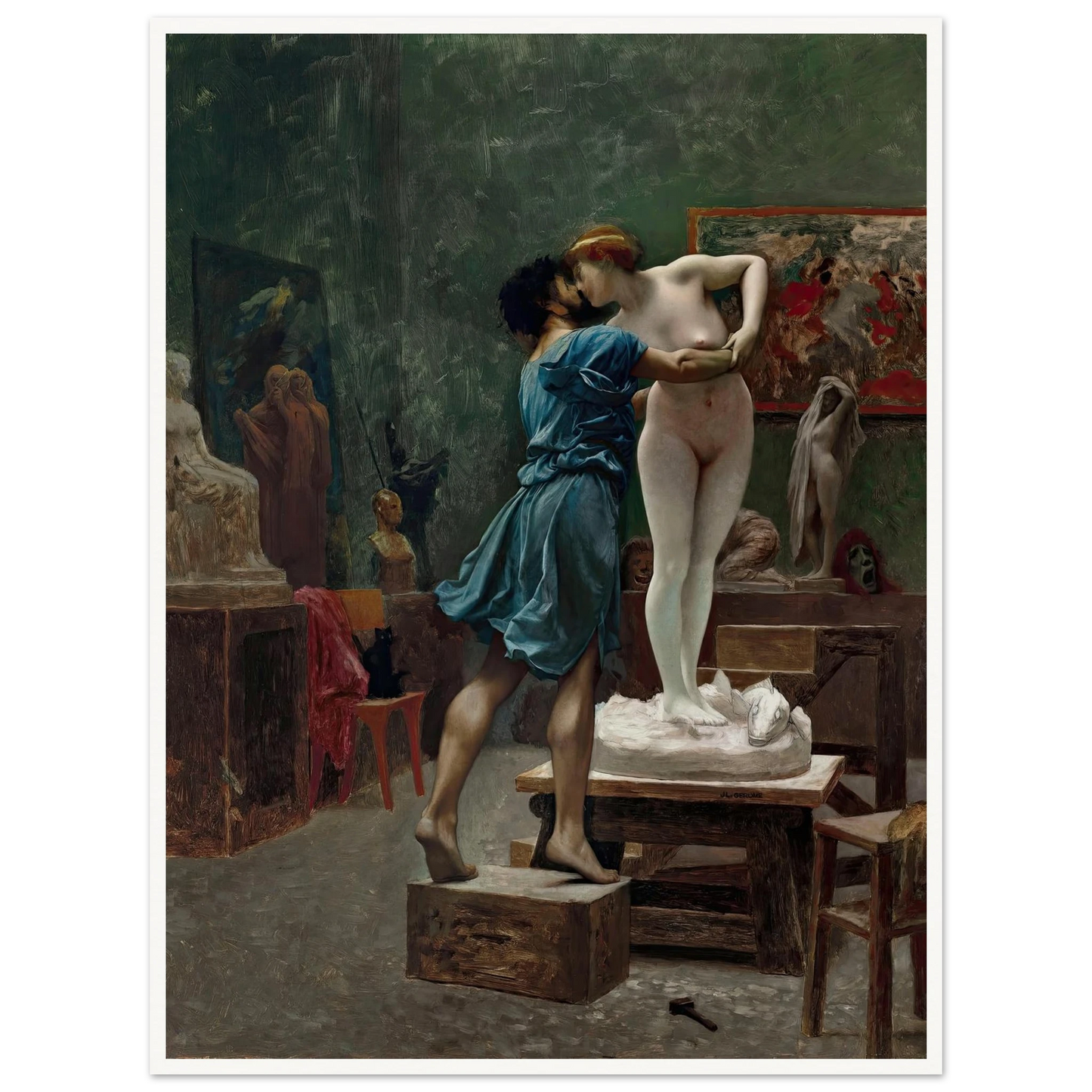 Pygmalion et Galatée, esquisse à l’huile (1890) Art Print | Jean Leon Gerome-Quipham Collections