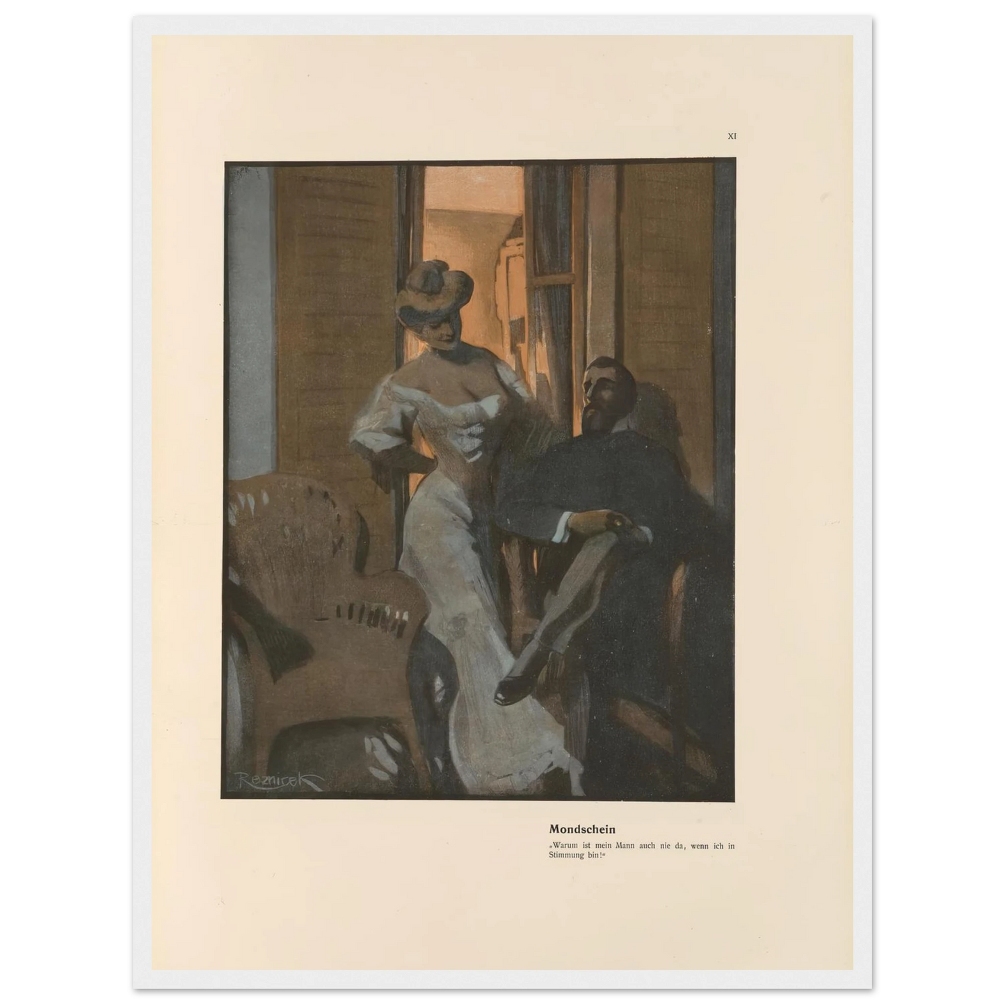 Mondschein (1908) Art Print | Ferdinand Freiherr von Reznicek-Quipham Collections