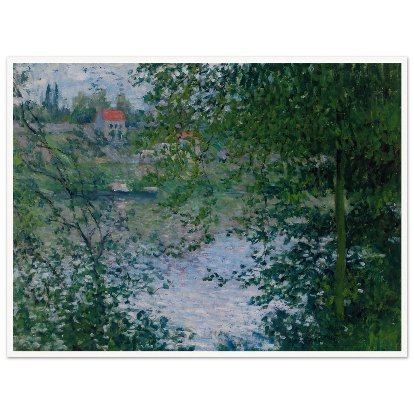 À Travers Les Arbres, Île De La Grande Jatte (1878) Art Print | Claude Monet-Quipham Collections