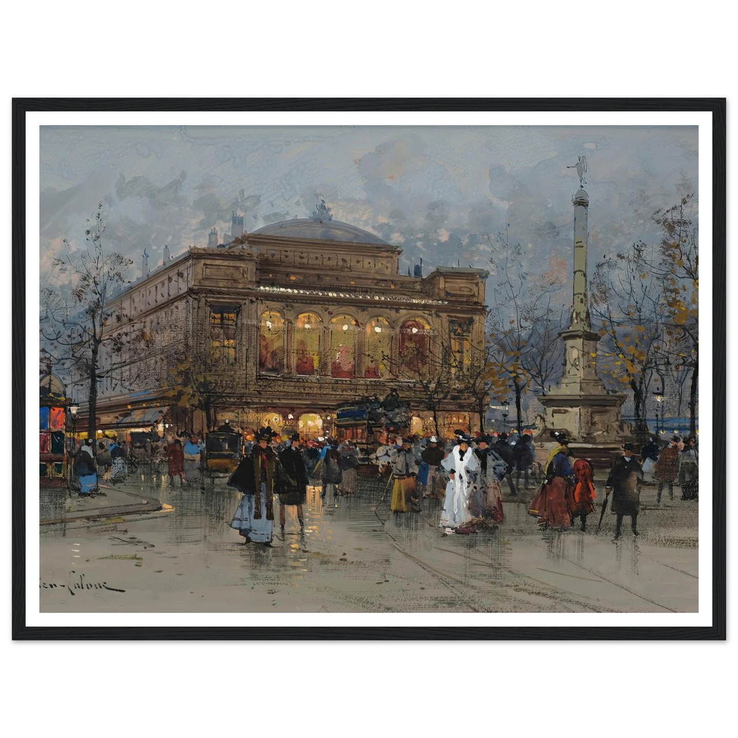 Le Théâtre du Châtelet, Paris Art Print | Eugene Galien Laloue-Quipham Collections