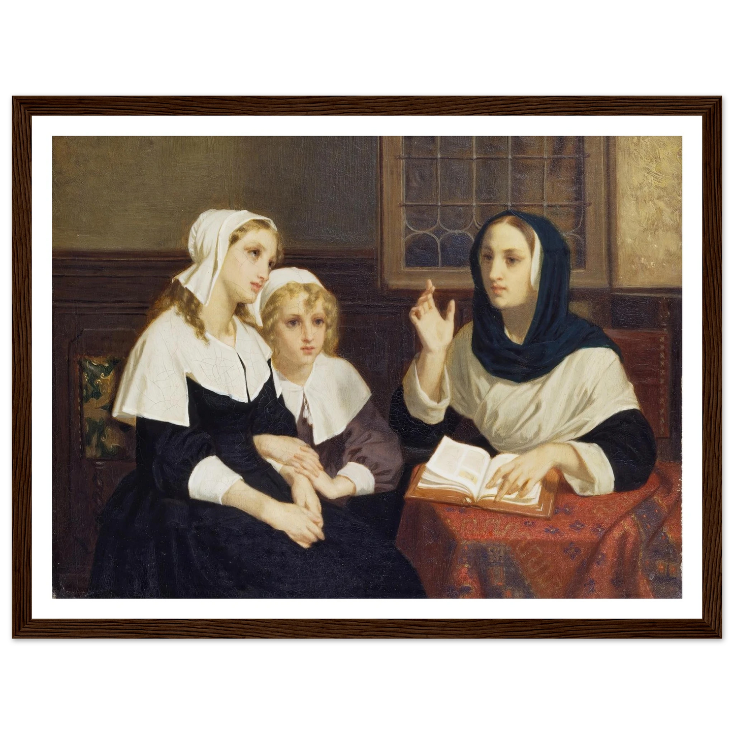 Reading the Bible (c. 1859) Art Print | Hugues Merle-Quipham Collections