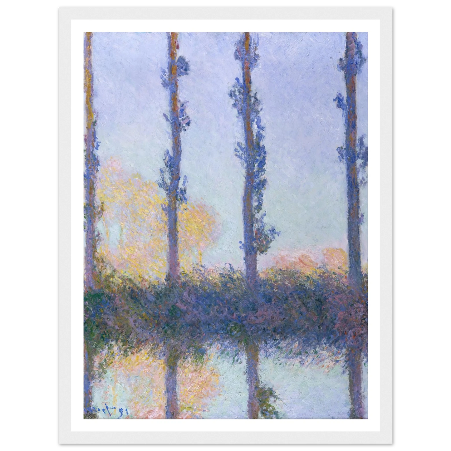 The Four Trees (1891) Art Print | Claude Monet-Quipham Collections