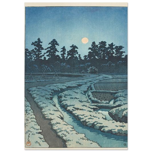 Ayashi no tsuki (Miyagi ken) (Moon at Ayashi, Miyagi Prefecture) (1946) Art Print | Kawase Hasui-Quipham Collections