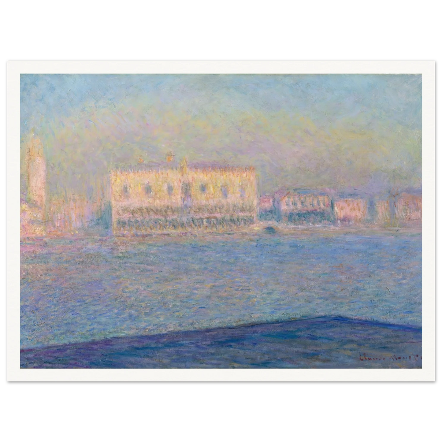 The Doge’s Palace Seen from San Giorgio Maggiore (1908) Art Print | Claude Monet-Quipham Collections