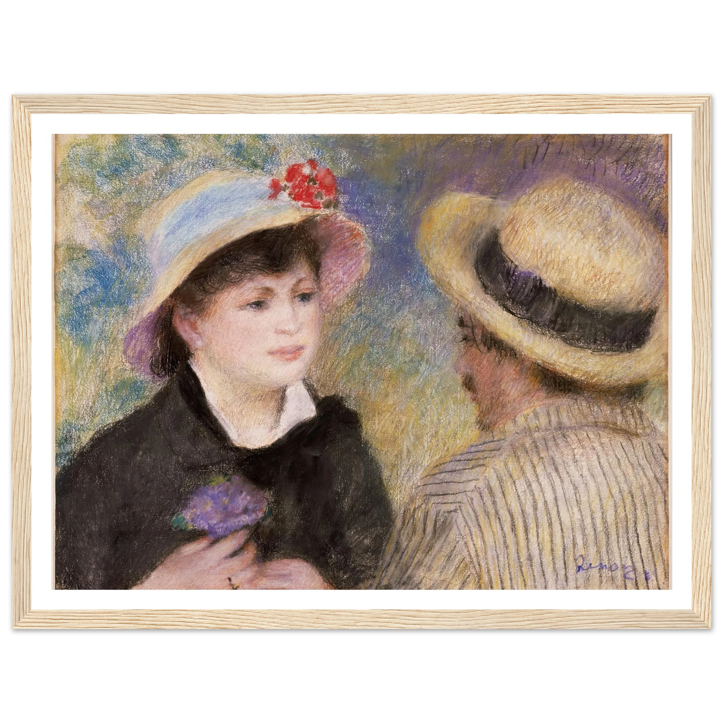 Boating Couple (said to be Aline Charigot and Renoir) (1881) Art Print | Pierre Auguste Renoir-Quipham Collections