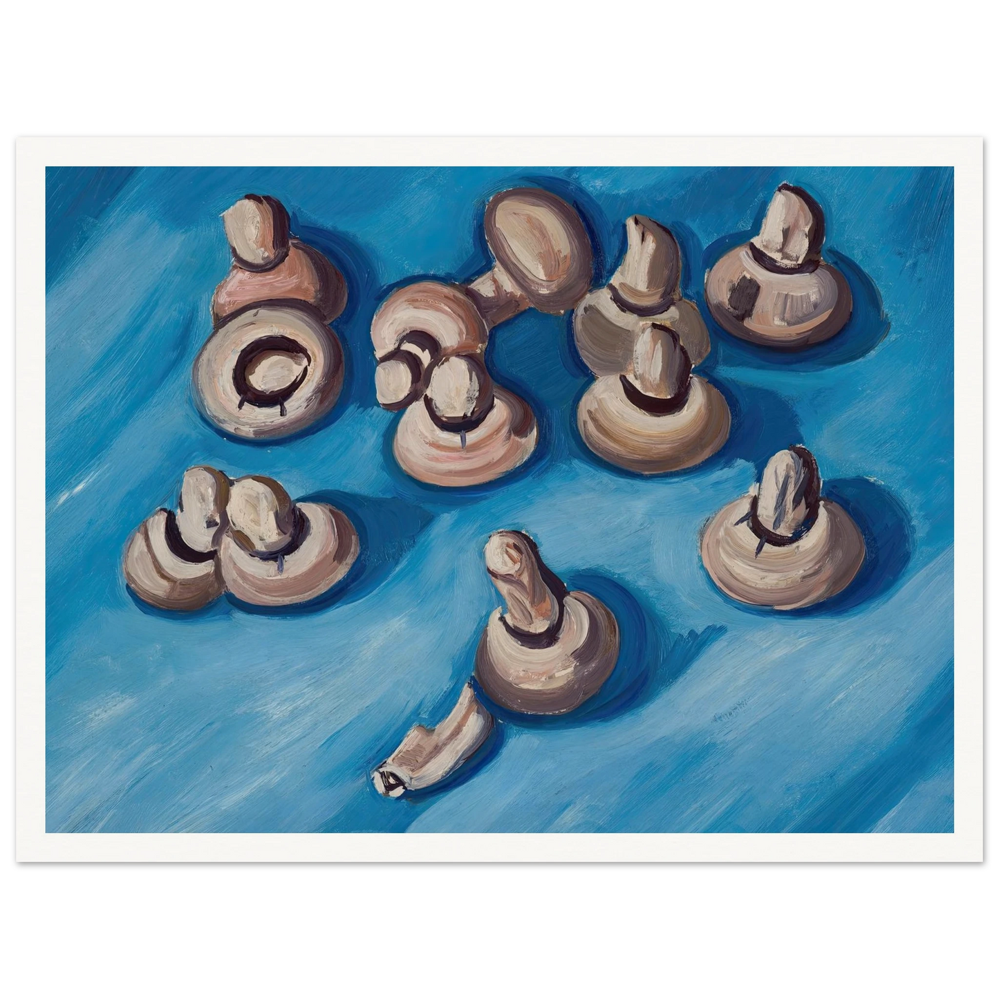 Mushrooms on a Blue Background (1926) Art Print | Marsden Hartley-Quipham Collections