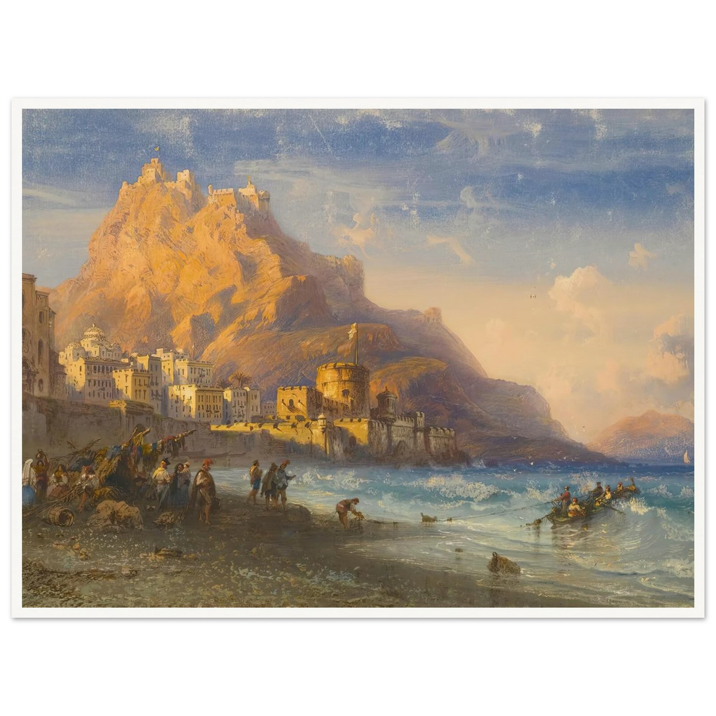 Coastal Landscape, Southern Italy Art Print | Carlo Bossoli-Quipham Collections