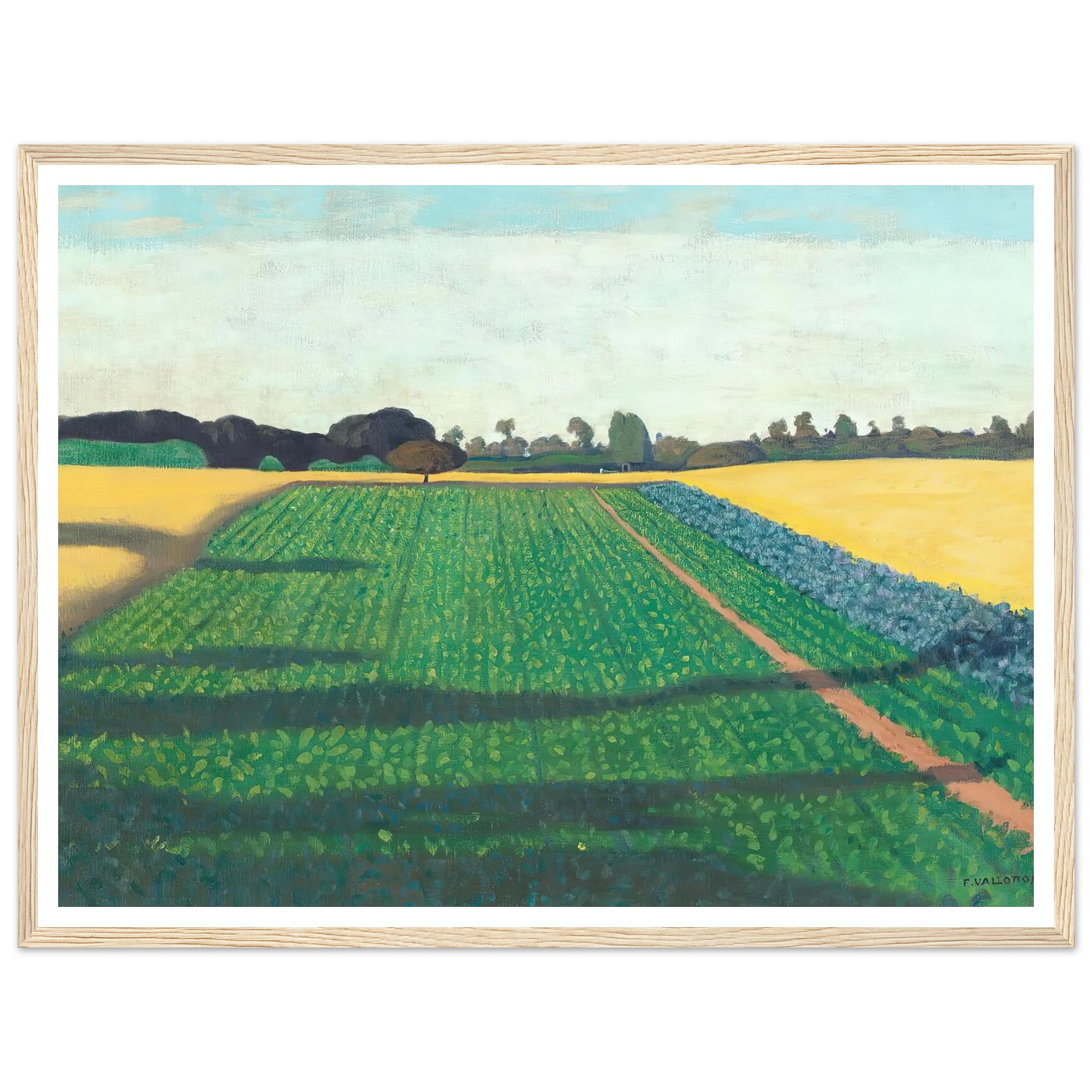 The Fields, Plateau Of Red Cross (1914) Art Print | Felix Vallotton-Quipham Collections