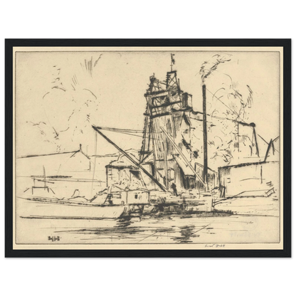 Bridgeport Docks (probably 1918) Art Print | Ernest Haskell-Quipham Collections