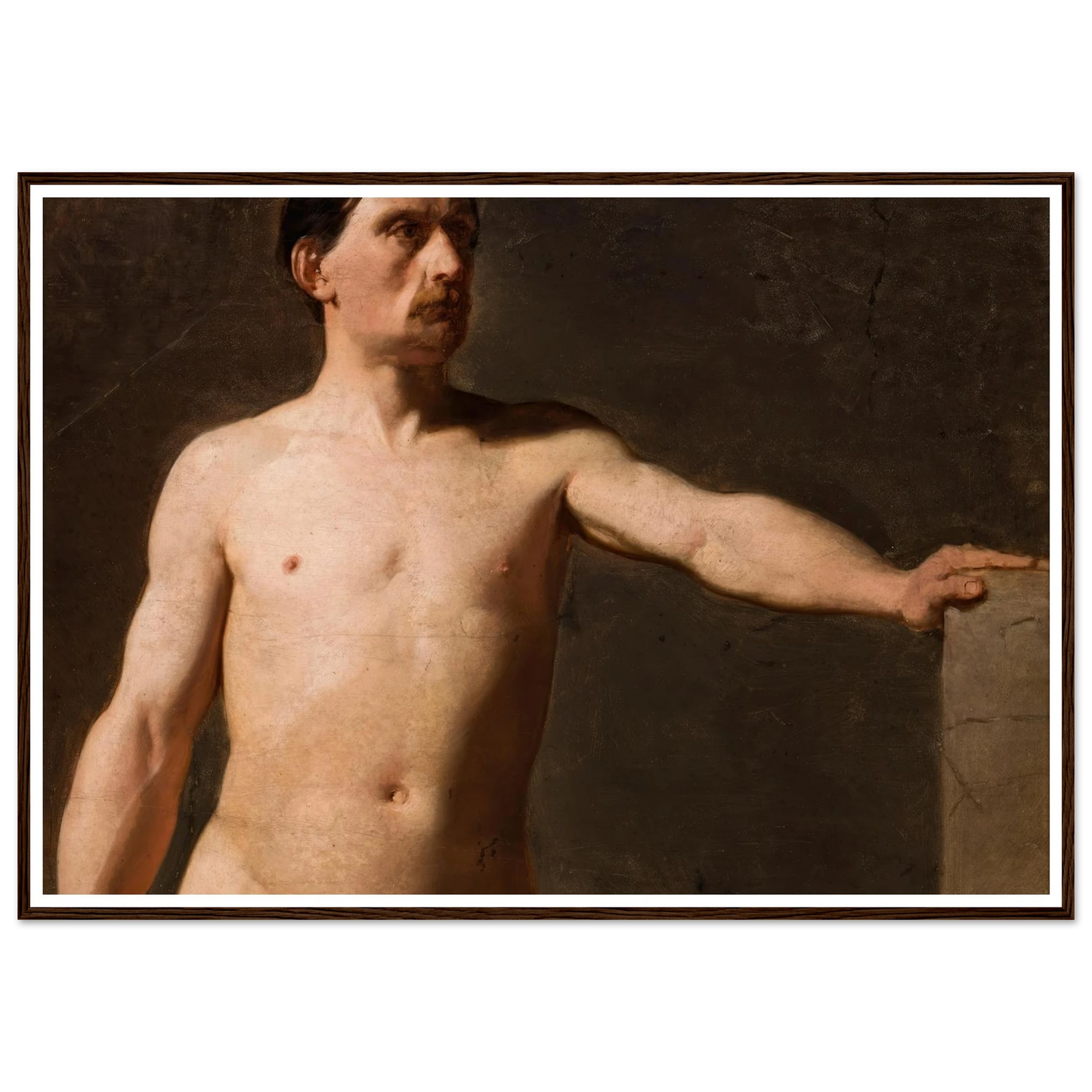 Male nude – torso of a male figure (1859) Art Print | Jan Matejko-Quipham Collections