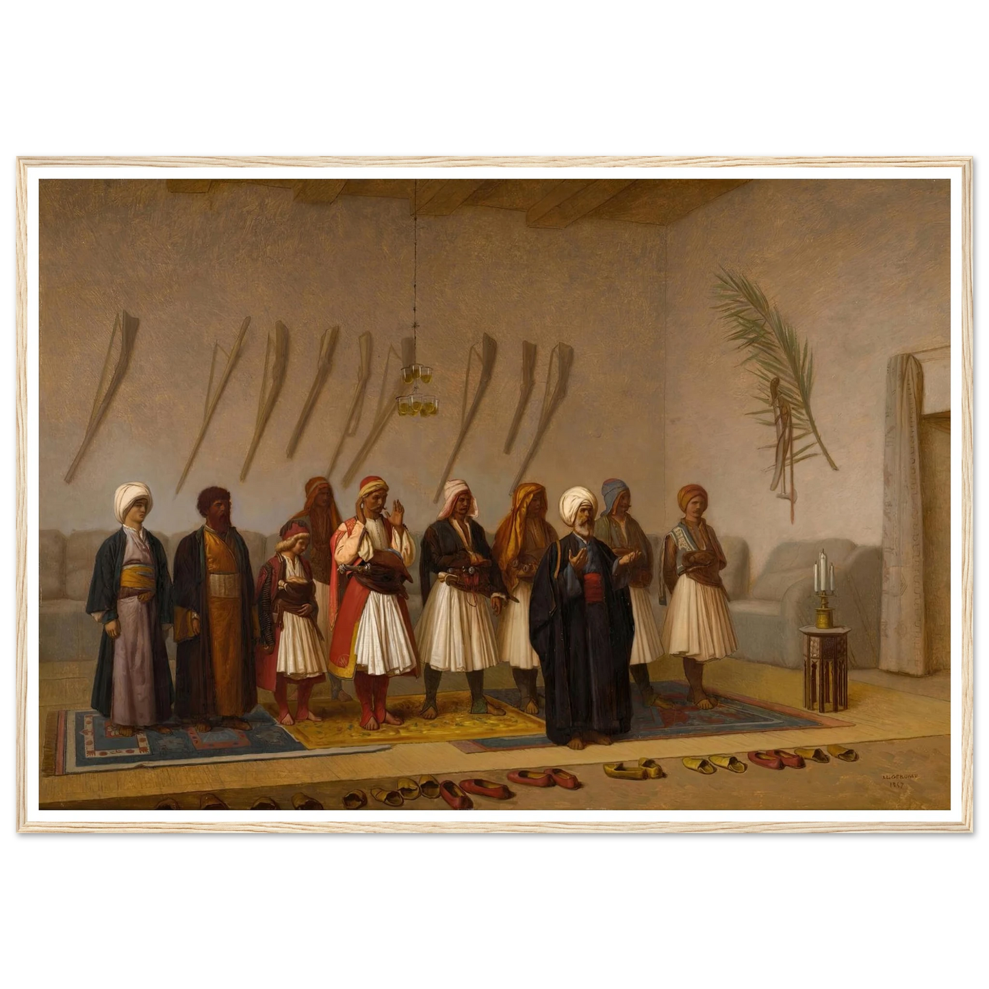 Prayer in the House of the Arnaut Chief (1857) Art Print | Jean Leon Gerome-Quipham Collections