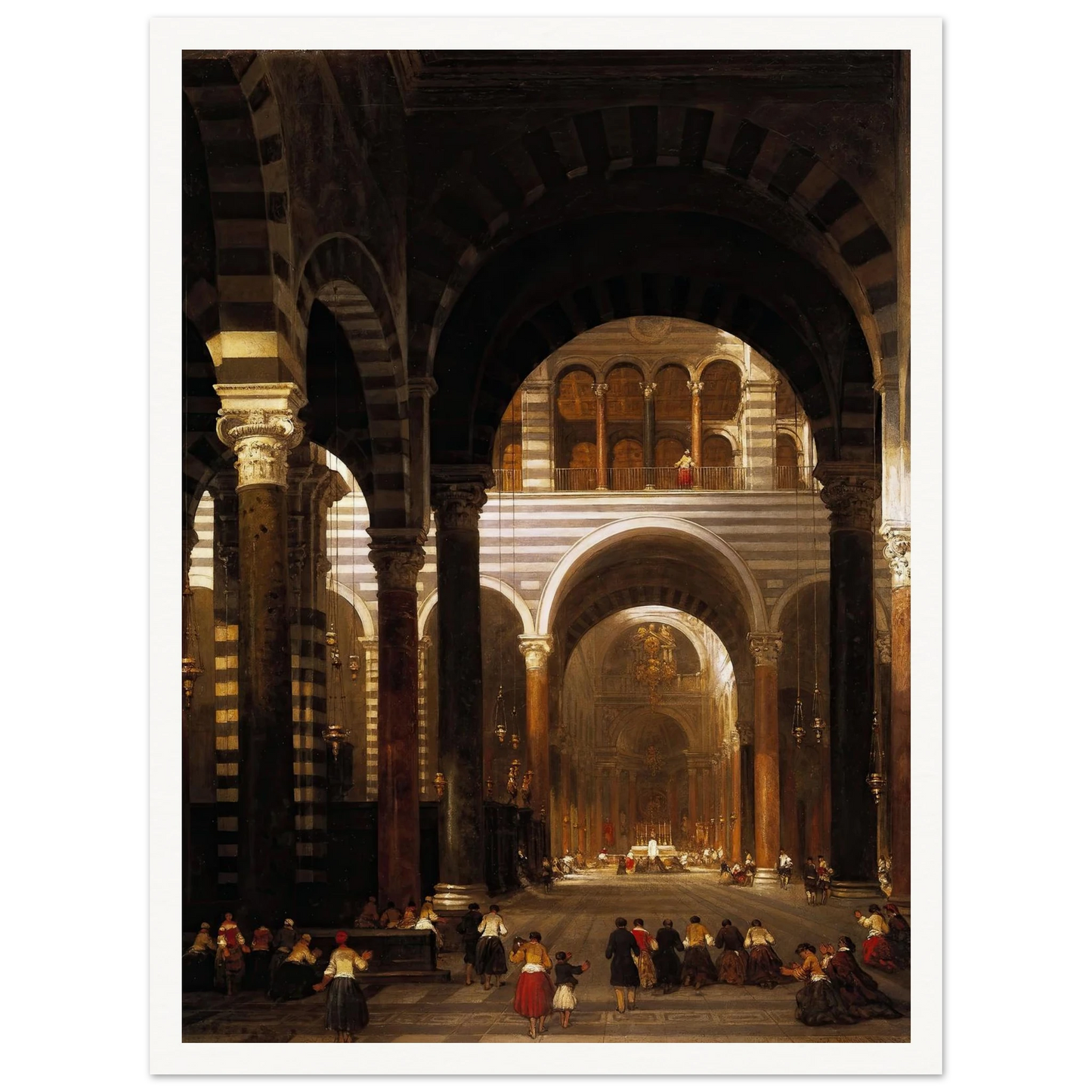 Interior of the Cathedral, Pisa. (1859) Art Print | David Roberts-Quipham Collections