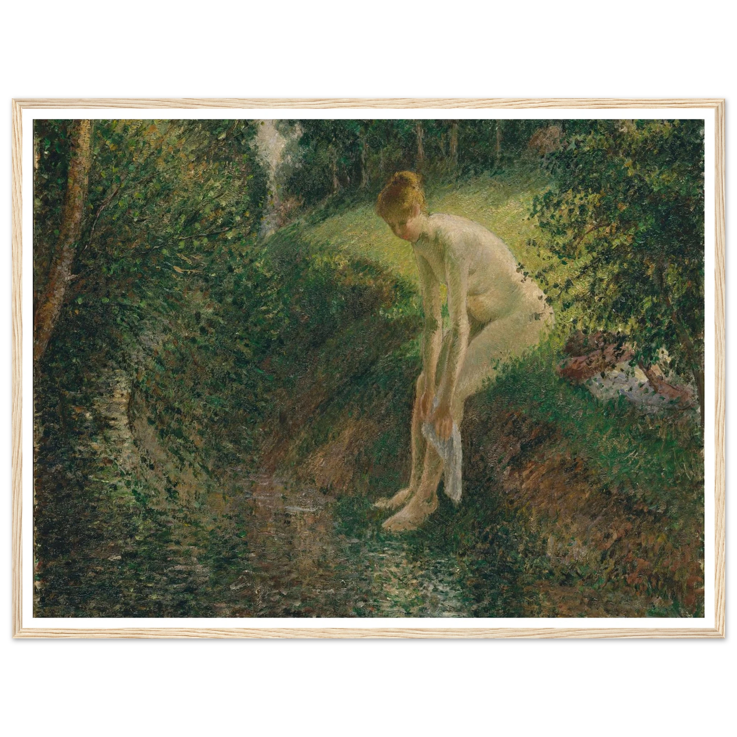 Bather in the Woods (1895) Art Print | Camille Pissarro-Quipham Collections
