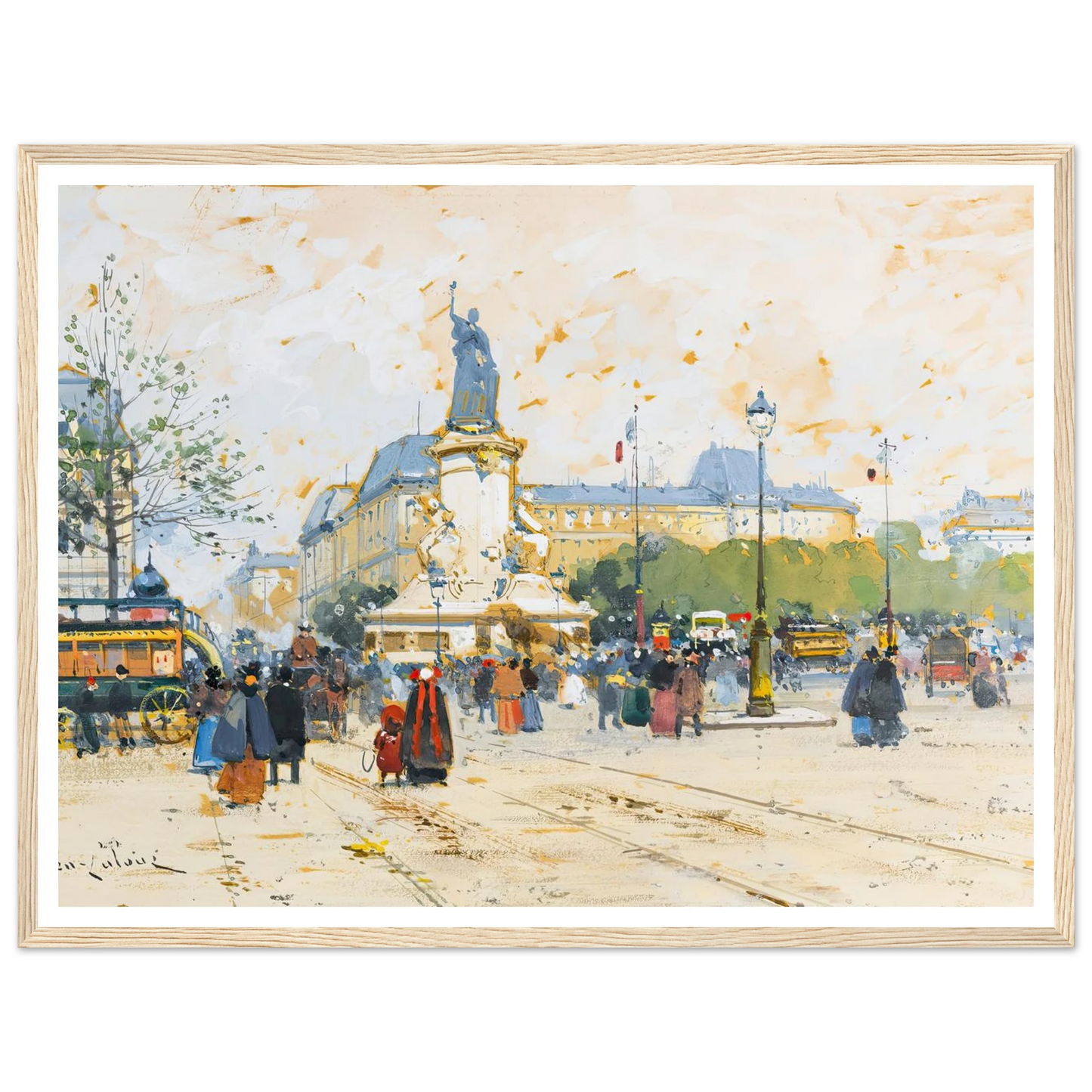 La Place De La République Art Print | Eugene Galien Laloue-Quipham Collections