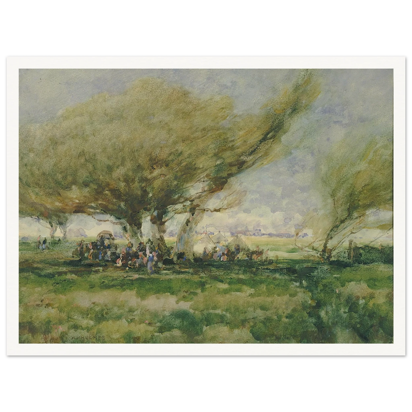 A Gypsy Camp Art Print | William Henry Holmes-Quipham Collections