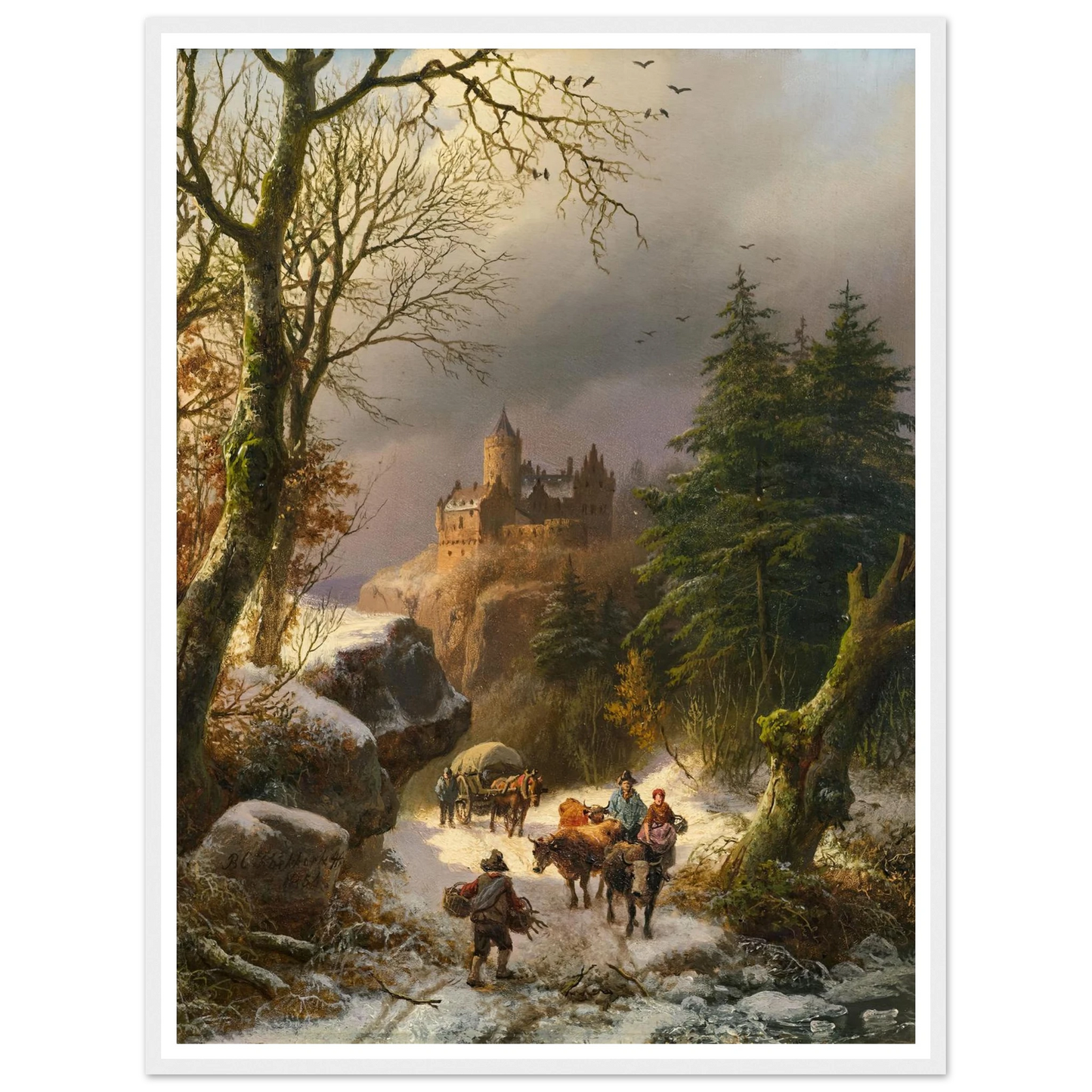 The Winter (1854) Art Print | Barend Cornelis Koekkoek-Quipham Collections