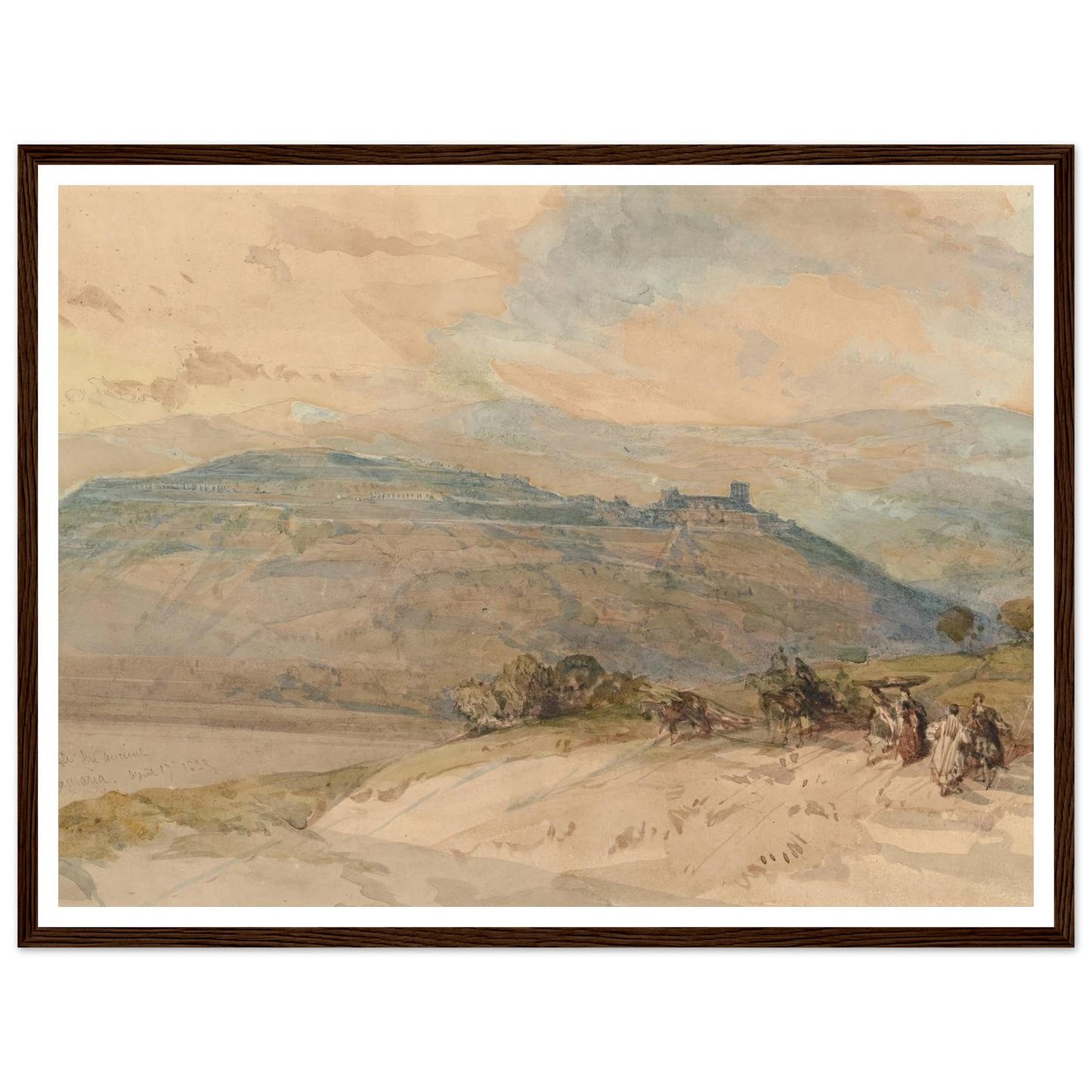 Distant view of Sebaste, Ancient Samaria (1839) Art Print | David Roberts-Quipham Collections