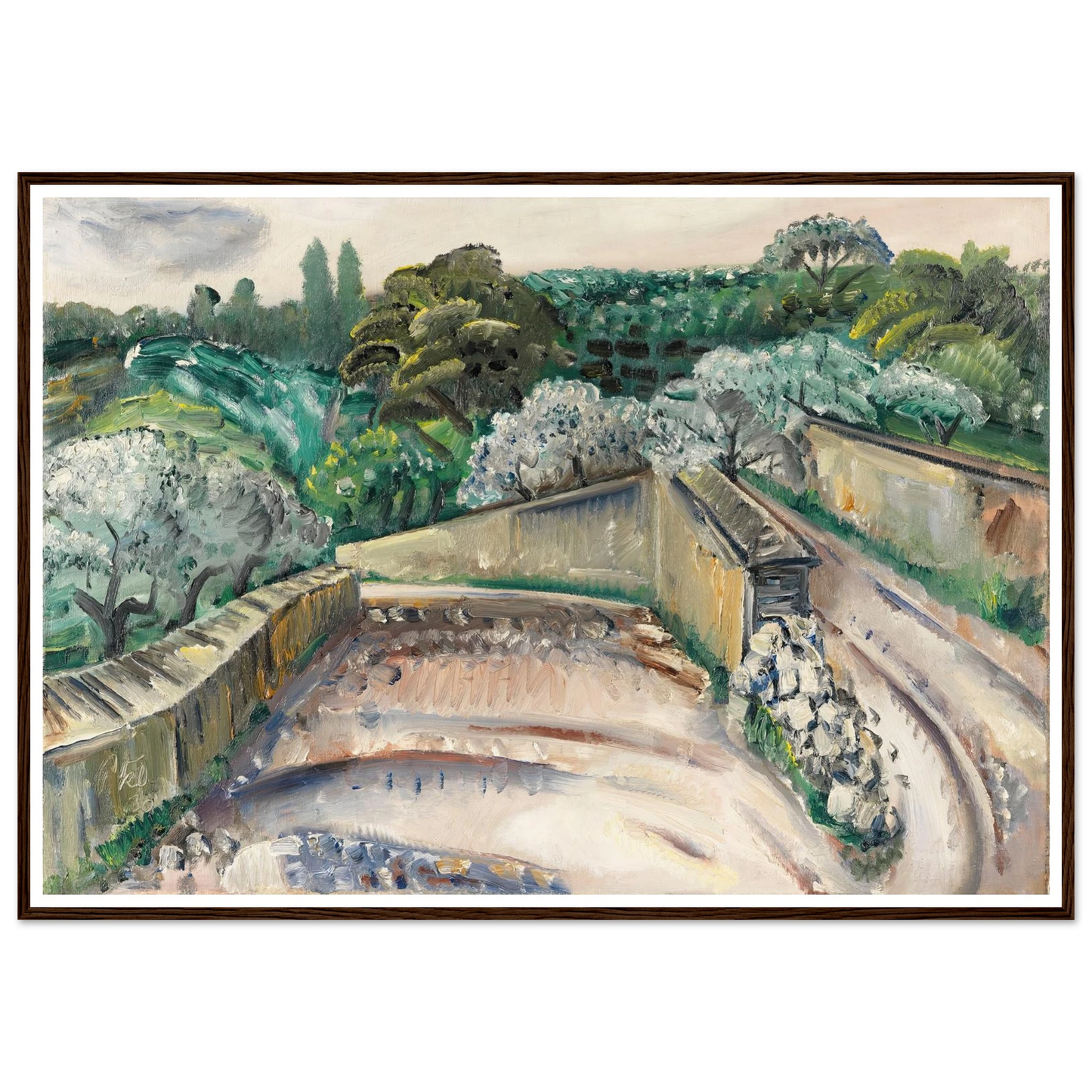 Landschaft in Südfrankreich (Regentag in Cassis) (1930) Art Print | Paul Kleinschmidt-Quipham Collections