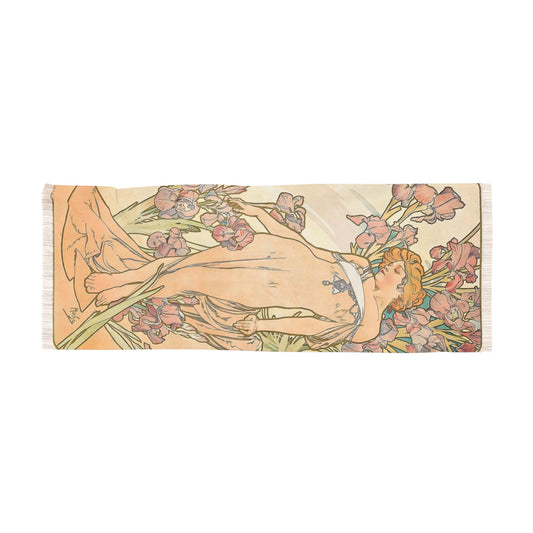 The Iris | Alphonse Mucha Scarf – Art Nouveau Scarf-Quipham Collections