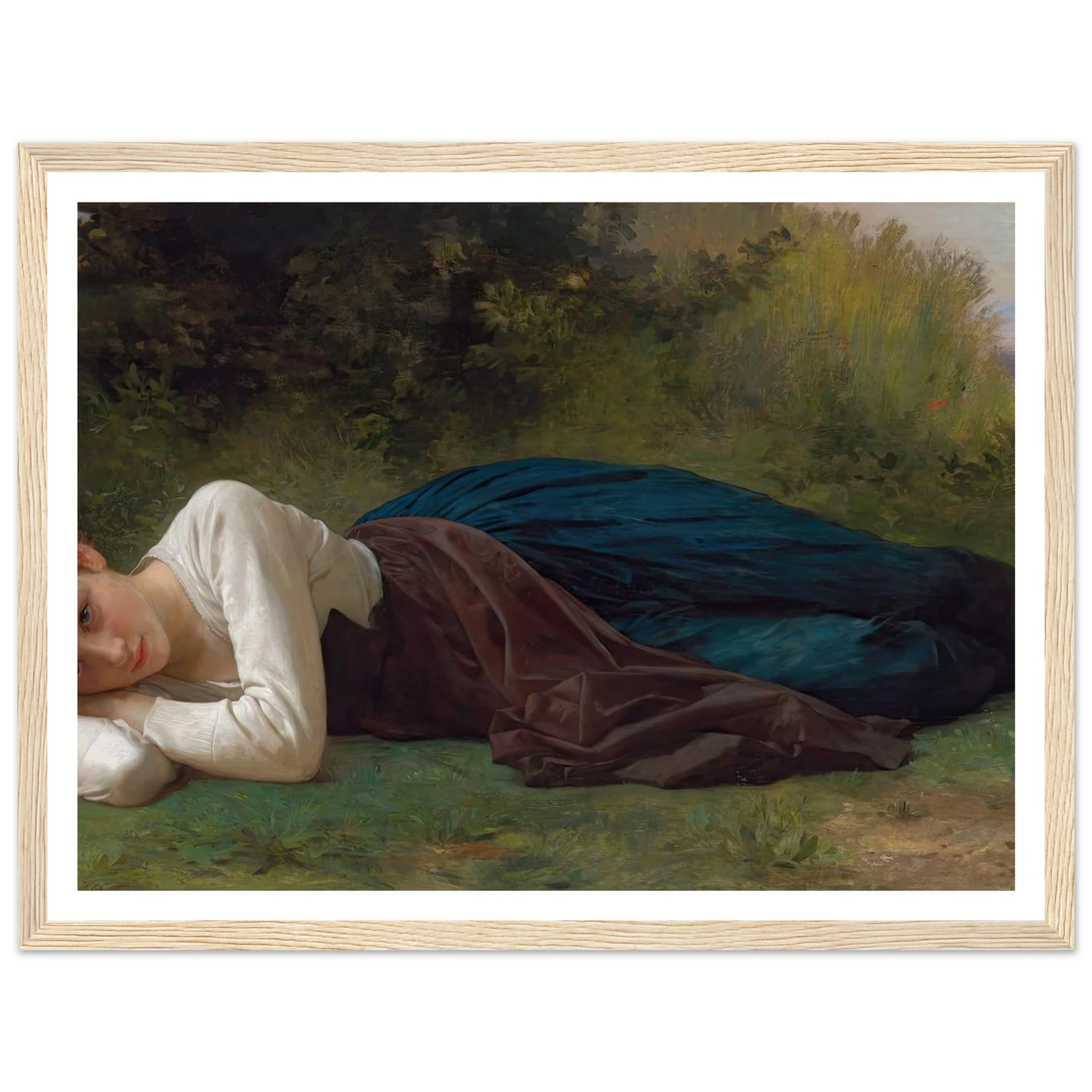 Le Repos (Jeune Fille Couchée) (1880) Art Print | William Bouguereau-Quipham Collections