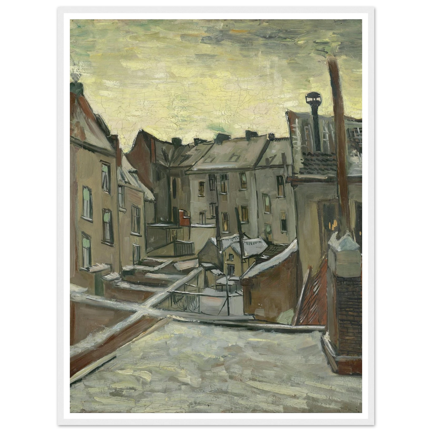 Houses seen from the back (1885 - 1886) Art Print | Vincent van Gogh-Quipham Collections