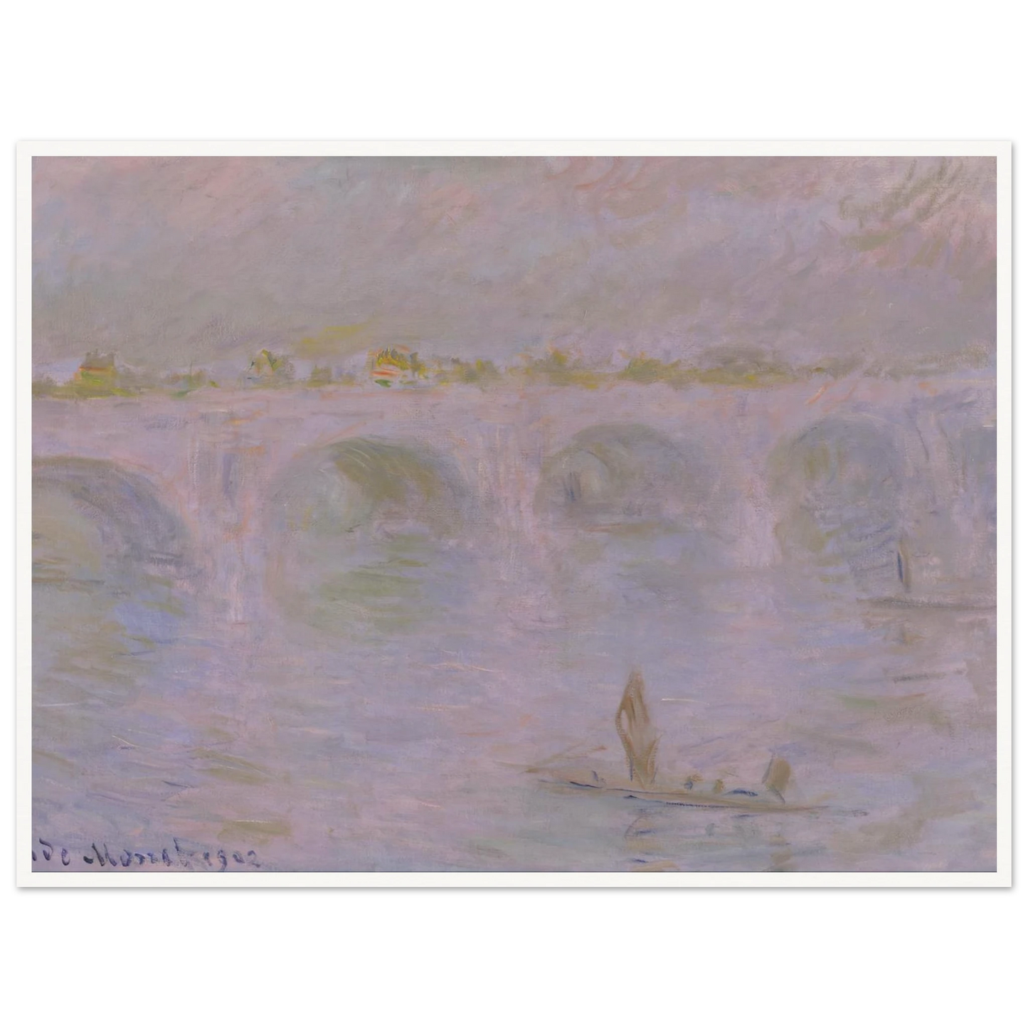 Waterloo Bridge in London (1902) Art Print | Claude Monet-Quipham Collections