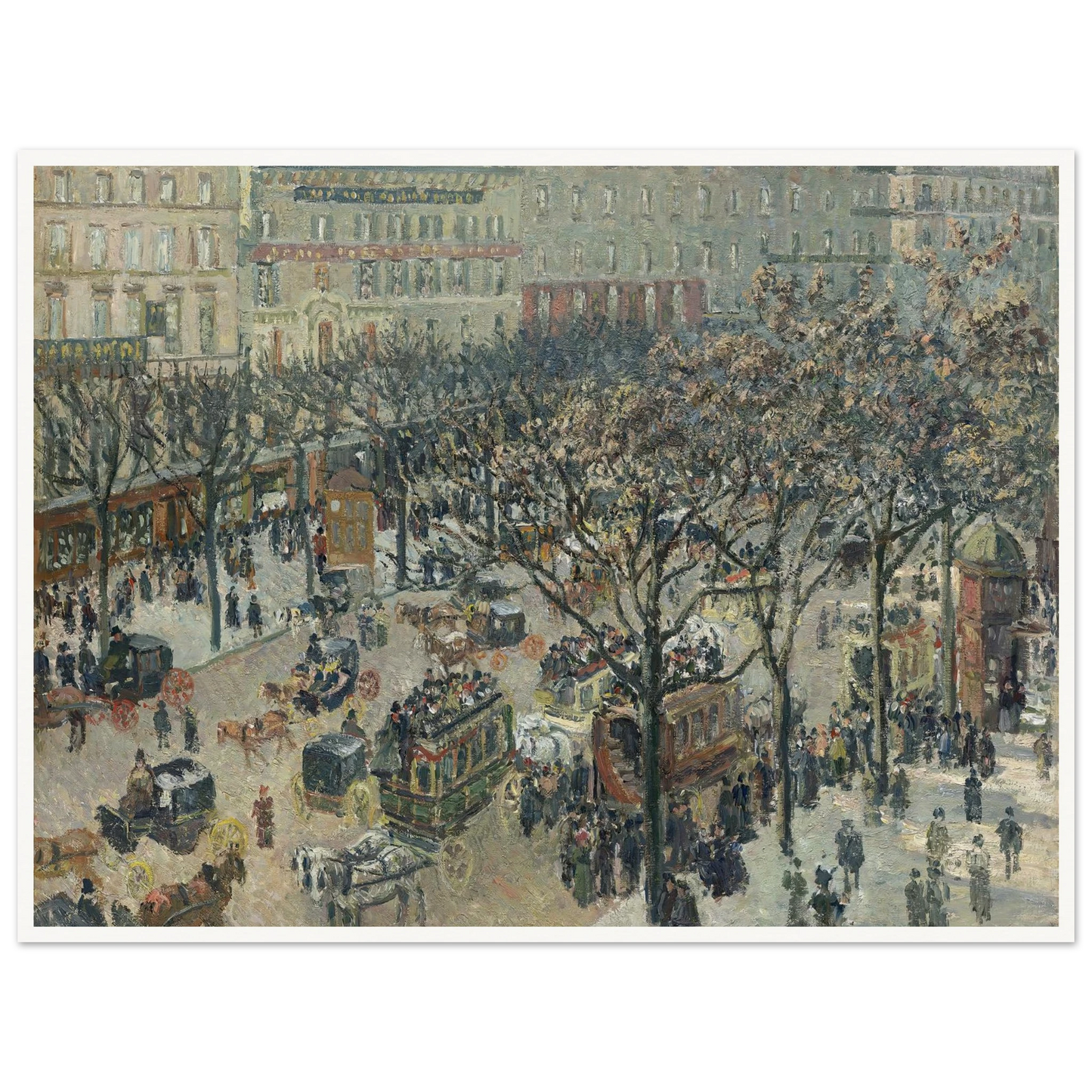 Boulevard des Italiens,Morning_Sunlight (1897) Art Print | Camille Pissarro-Quipham Collections