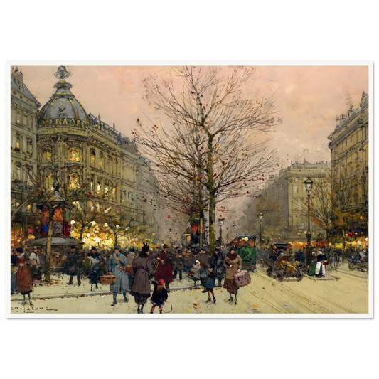 Les Grands Boulevards, Paris Art Print | Eugene Galien Laloue-Quipham Collections