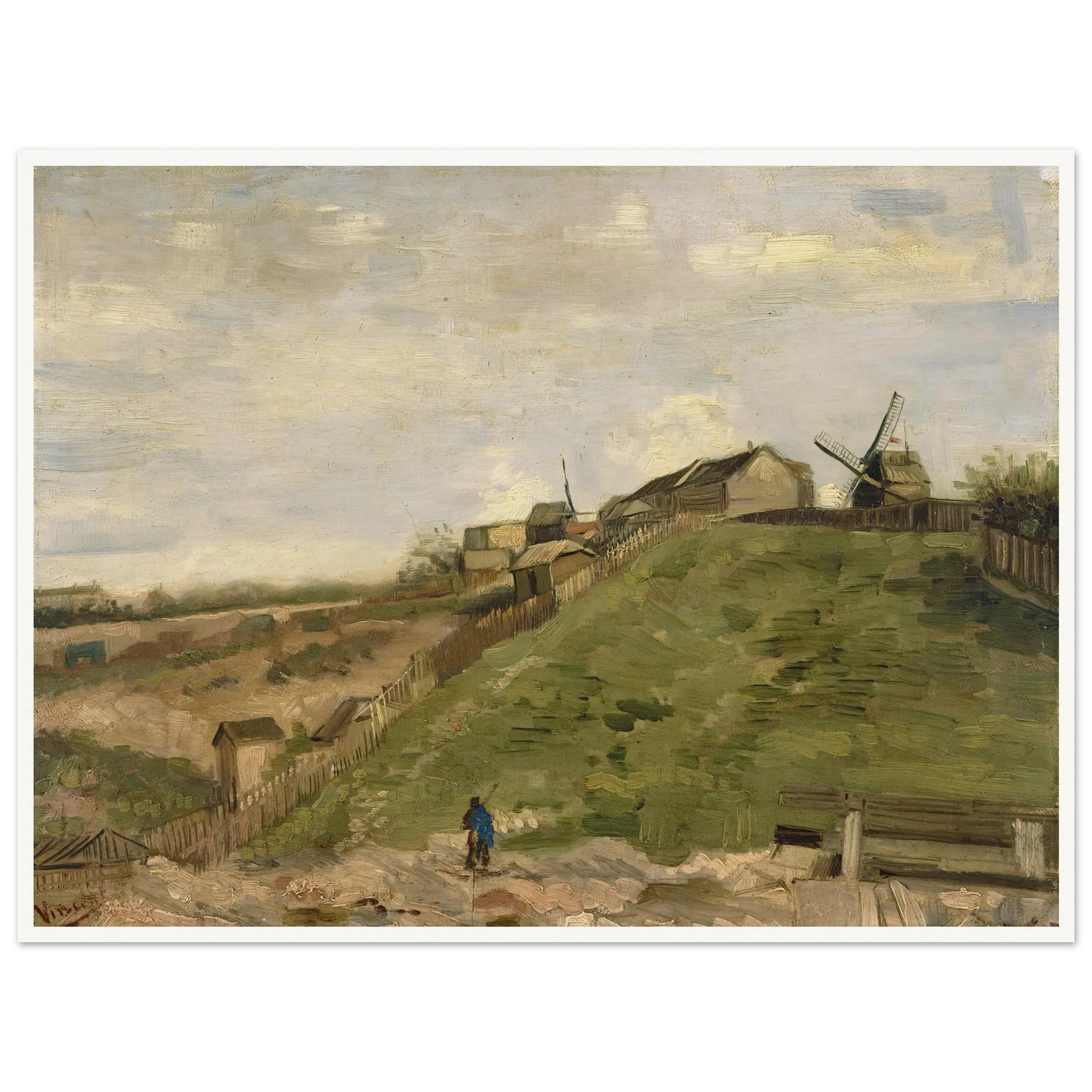 The hill of Montmartre with stone quarry (1886) Art Print | Vincent van Gogh-Quipham Collections