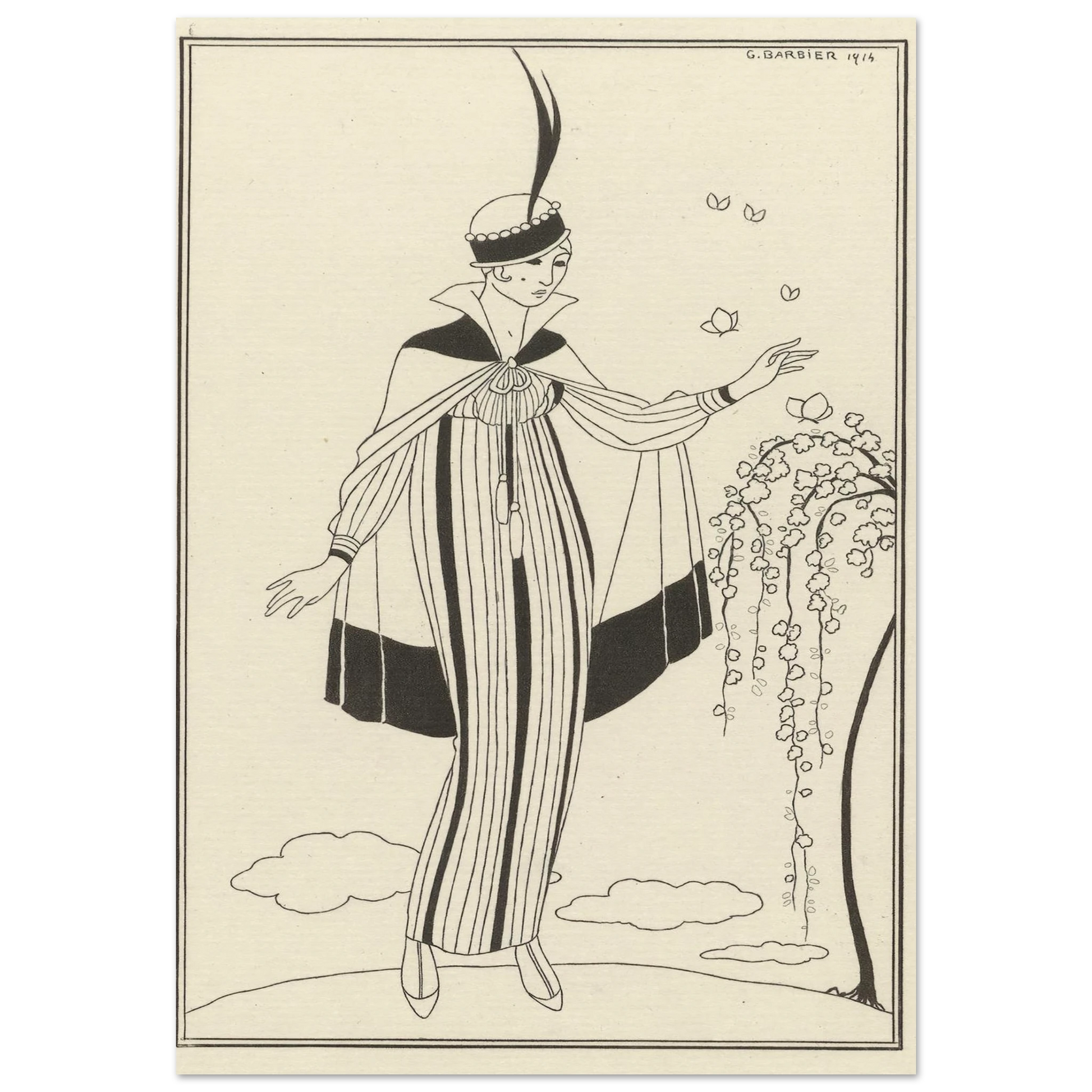 Journal des Dames et des Modes, Costumes Parisiens, 1914, No. 150 (1914) Art Print | George Barbier-Quipham Collections