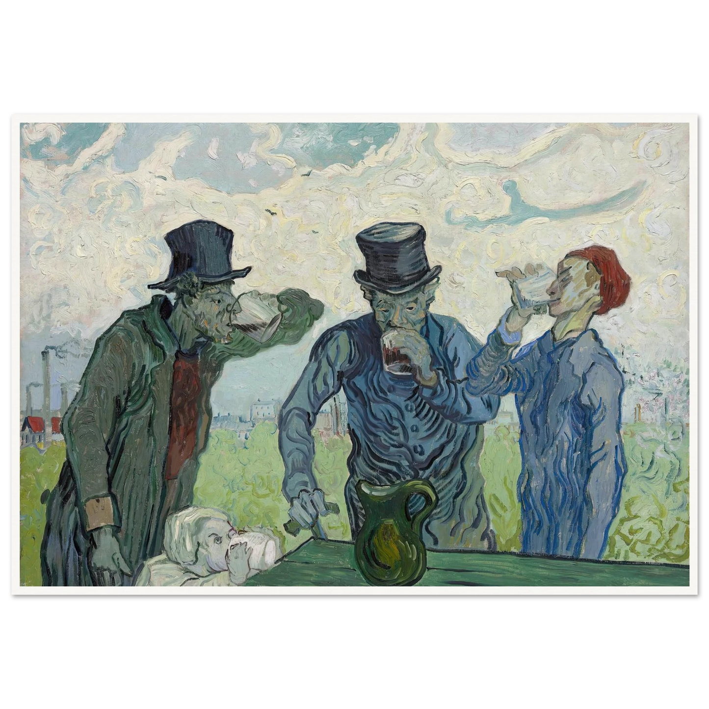 The Drinkers (1890) Art Print | Vincent van Gogh-Quipham Collections