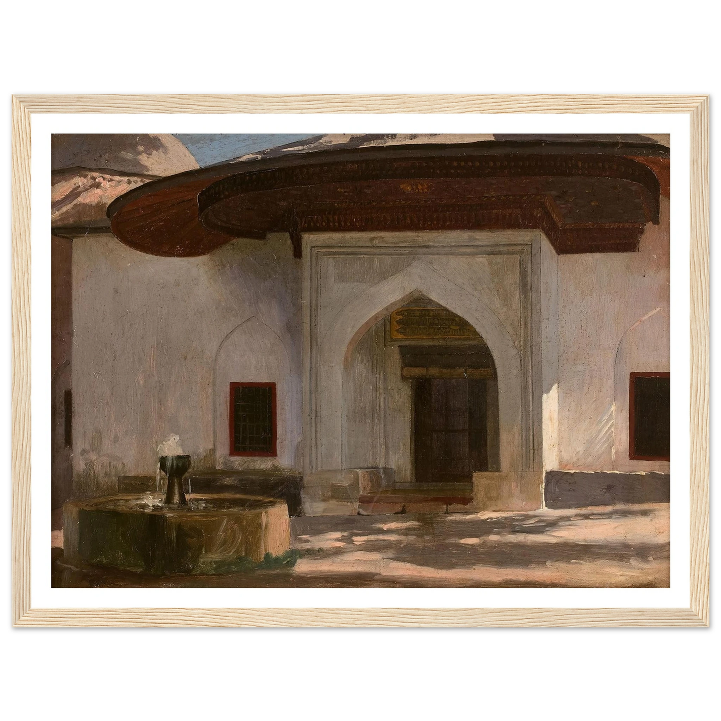 Fontaine à l’entrée d’un monument, probablement en Egypte Art Print | Jean Leon Gerome-Quipham Collections