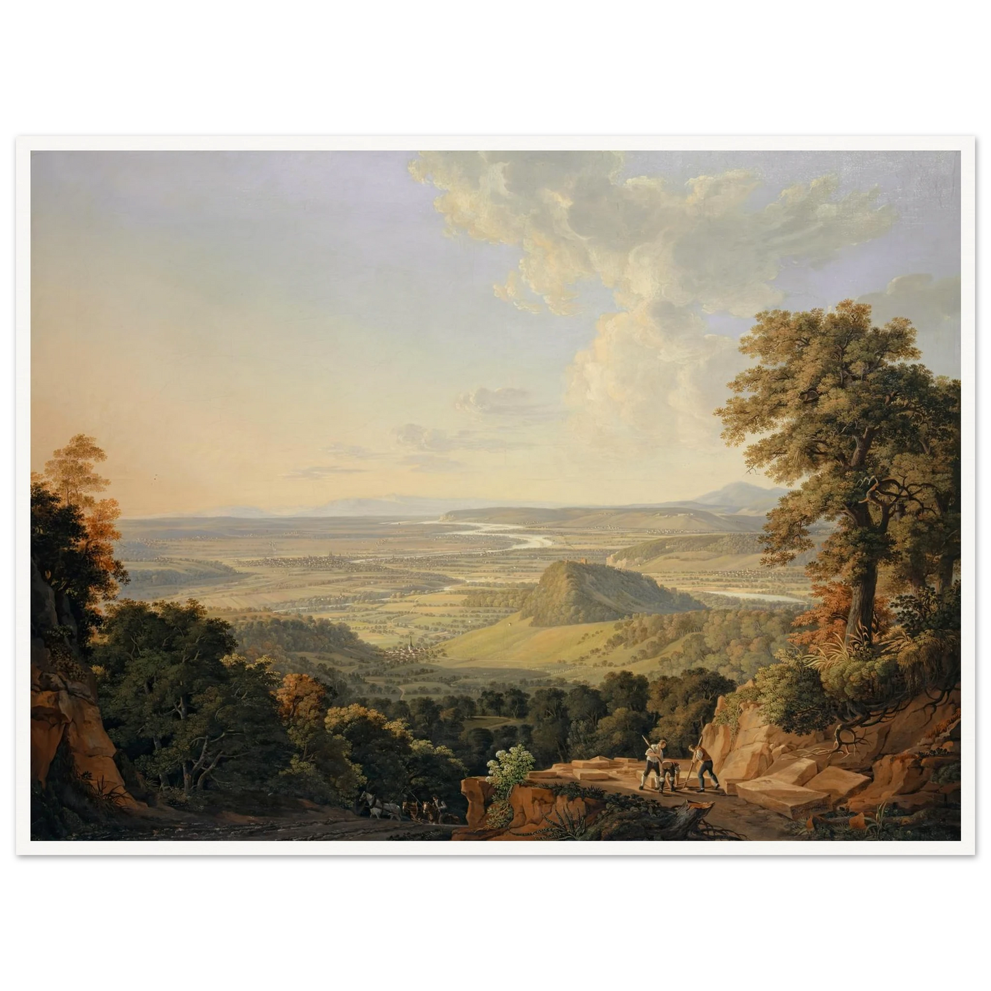 View from the Muttenz Quarry toward Basel (1811) Art Print | Peter Birmann-Quipham Collections