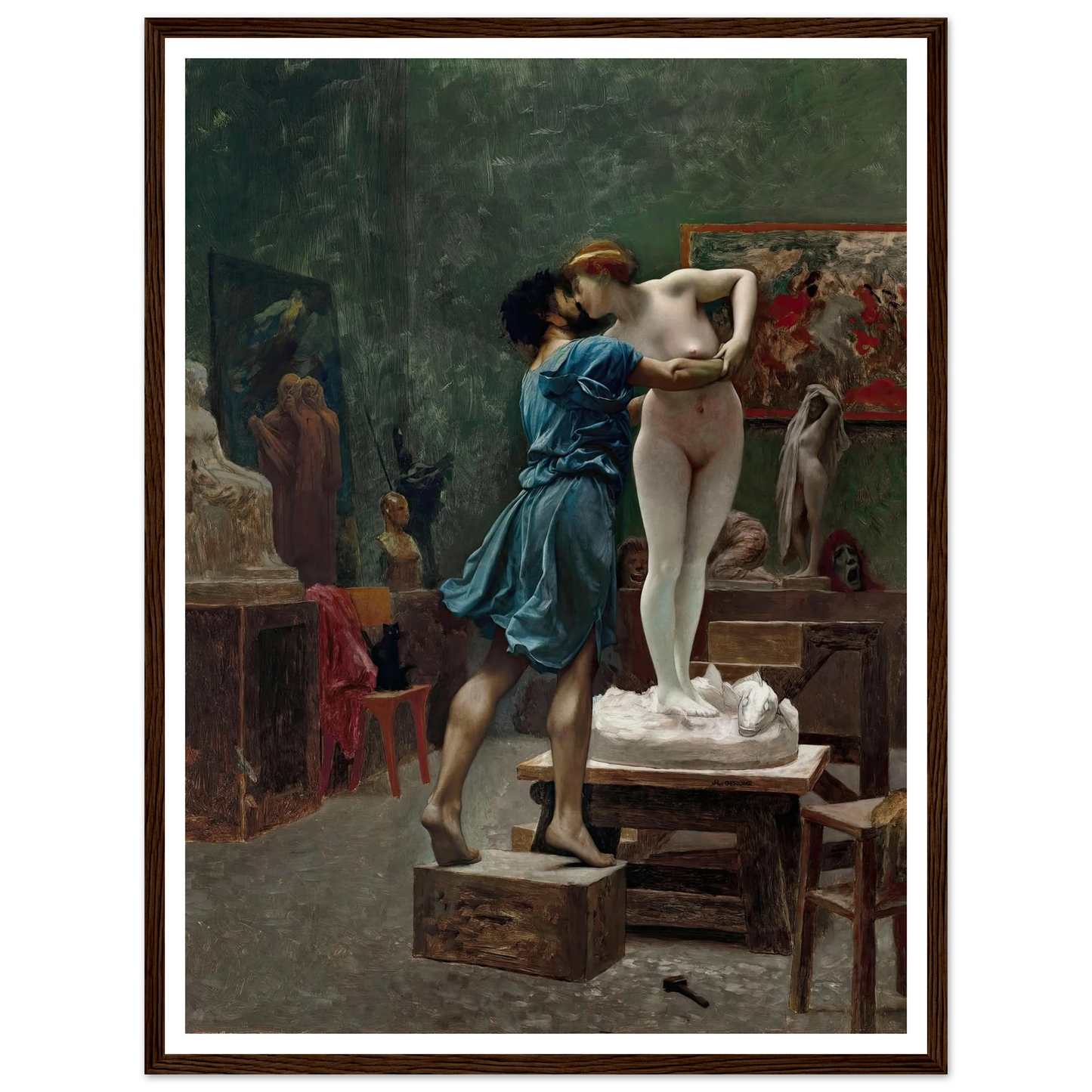 Pygmalion et Galatée, esquisse à l’huile (1890) Art Print | Jean Leon Gerome-Quipham Collections