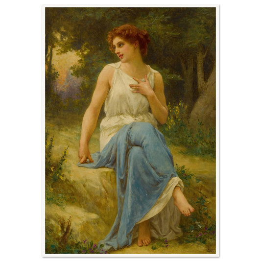 Portrait Of A Seated Woman Art Print | Guillaume Seignac-Quipham Collections
