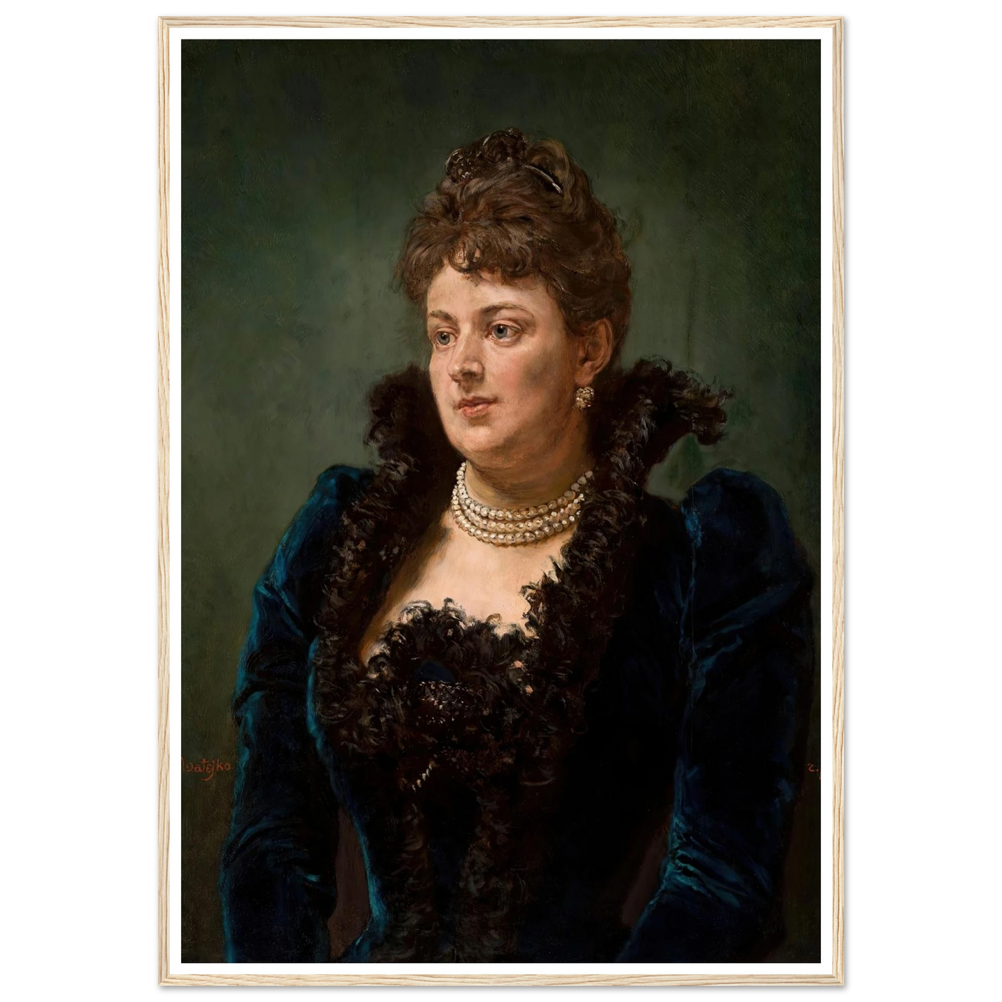 Portrait of Bona Ossowiecka (1890) Art Print | Jan Matejko-Quipham Collections