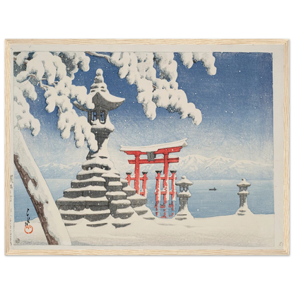 Itsukushima no yuki (Snow at Itsukushima) (1932) Art Print | Kawase Hasui-Quipham Collections
